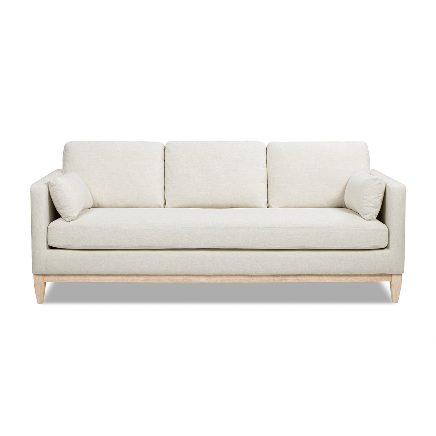 Knox 84' Modern Farmhouse Sofa, Flax White Linen