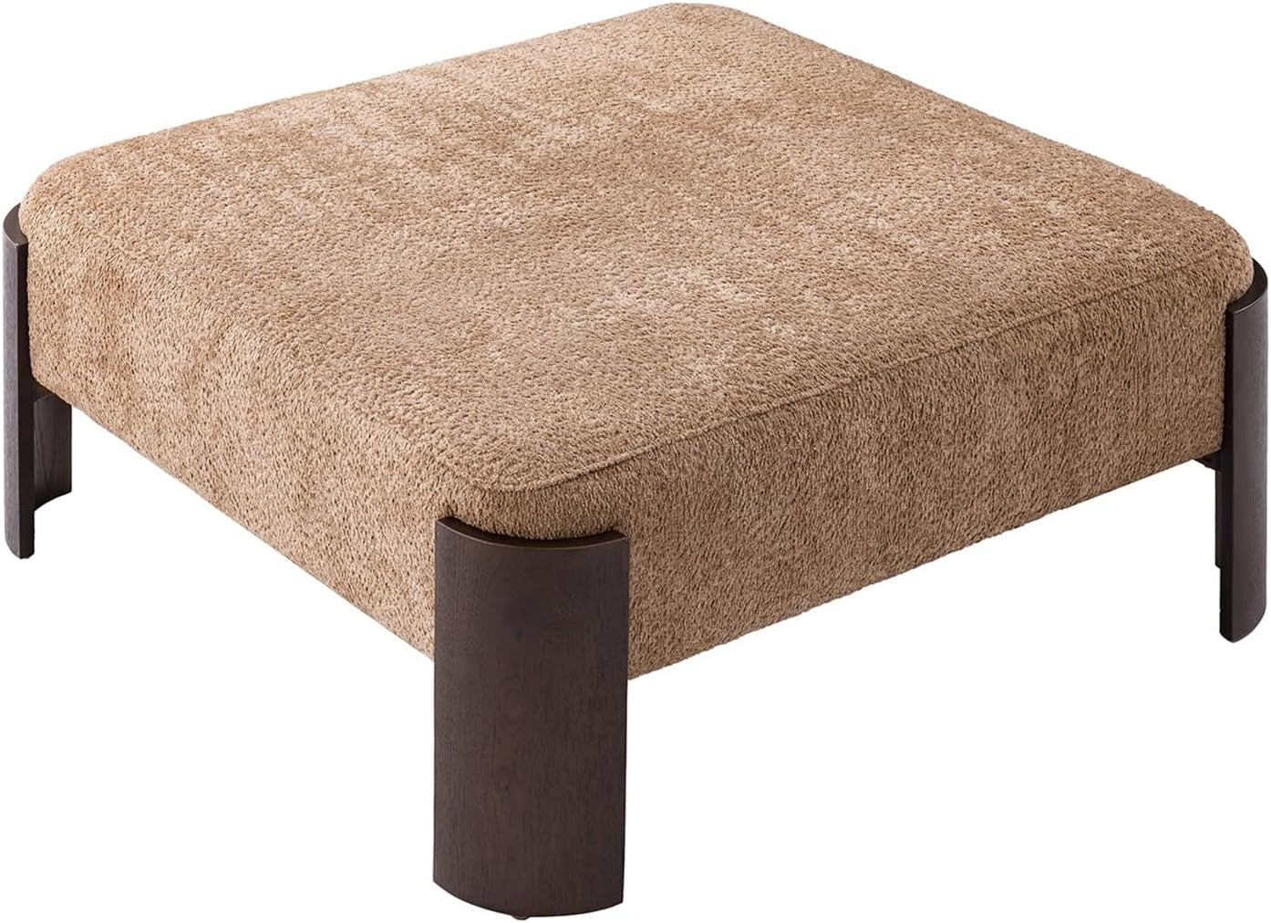 Forty Inch Super Soft Chenille Ottoman Coffee Table Sand