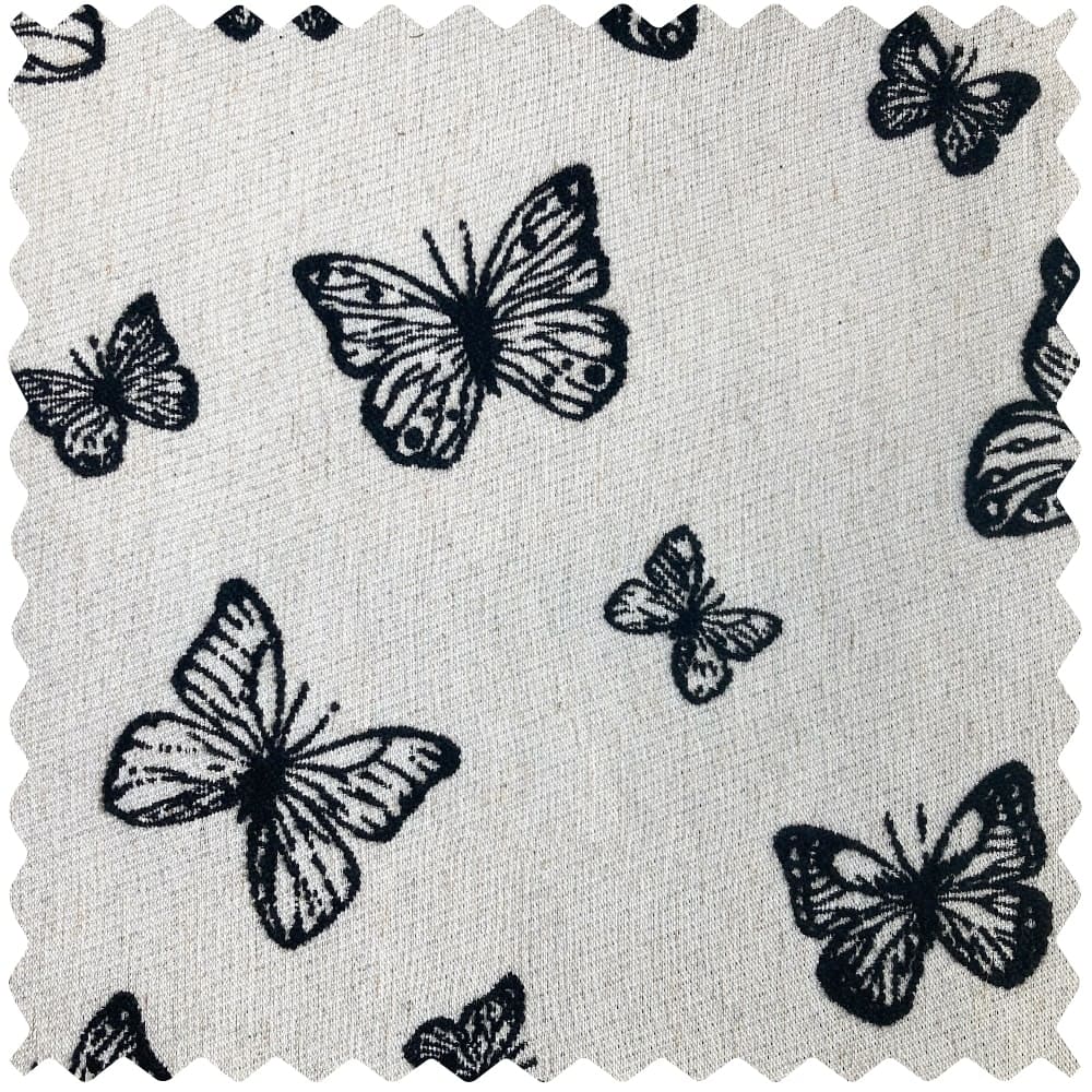 Papillon Brown Butterfly Patterned Jacquard Curtains