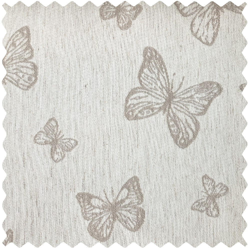 Papillon Brown Butterfly Patterned Jacquard Curtains