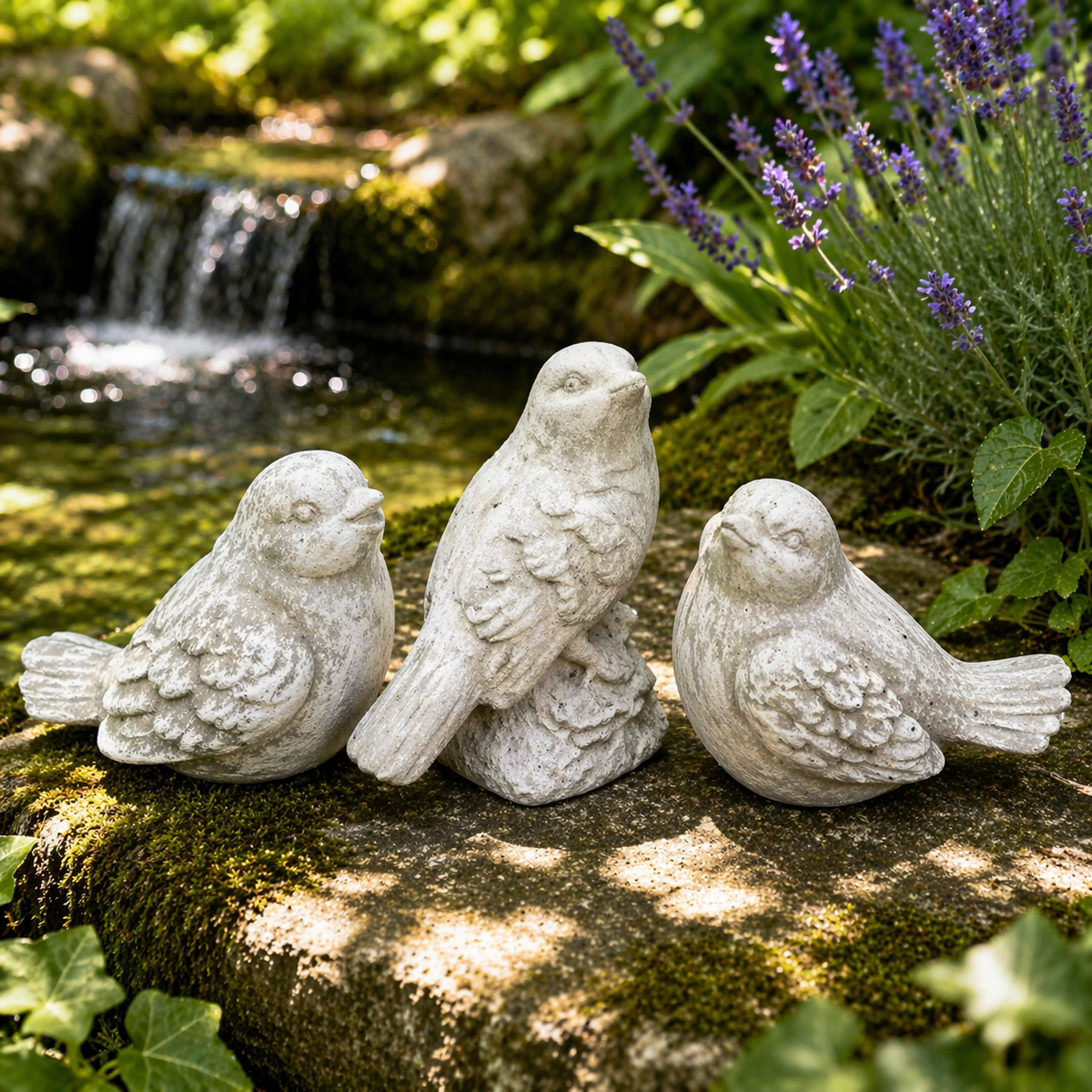 Cement Bird Statue