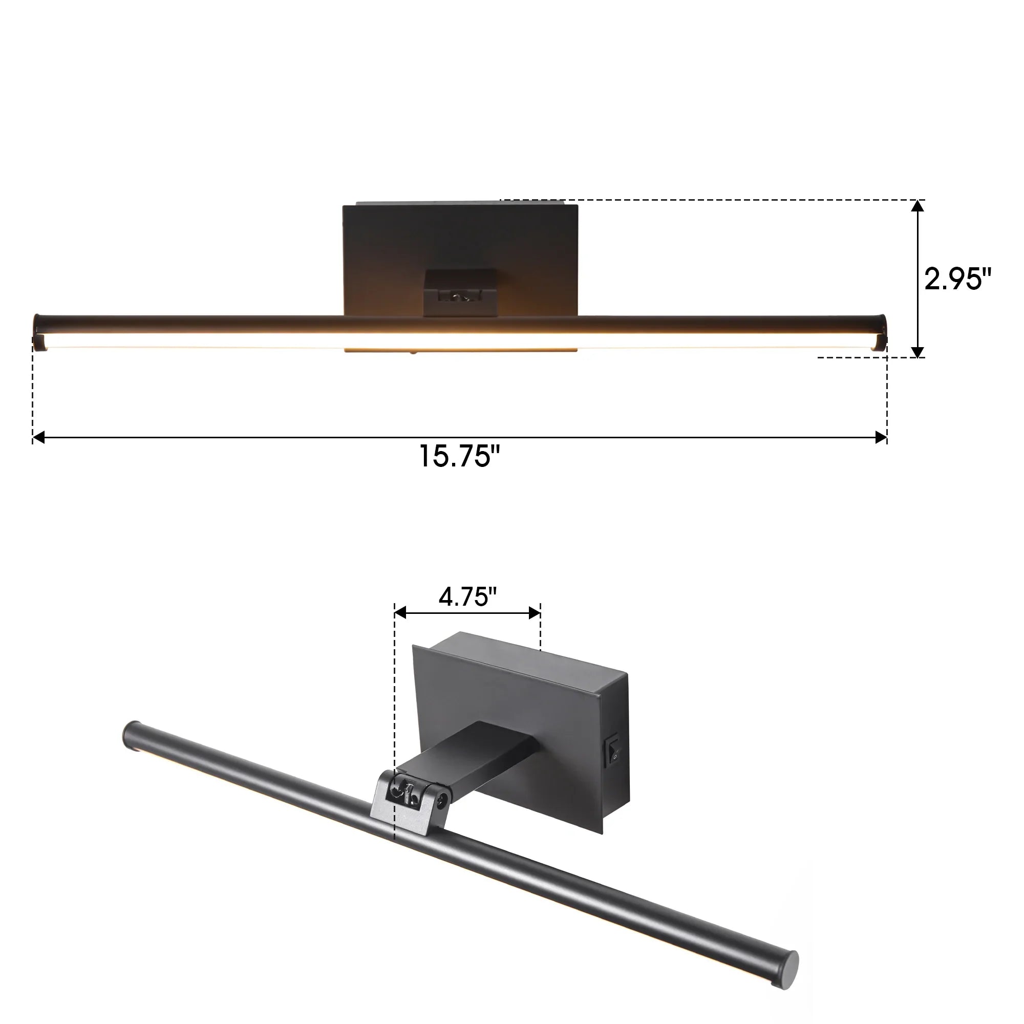 Battery-powered LED Mirror Vanity Light with Remote Control