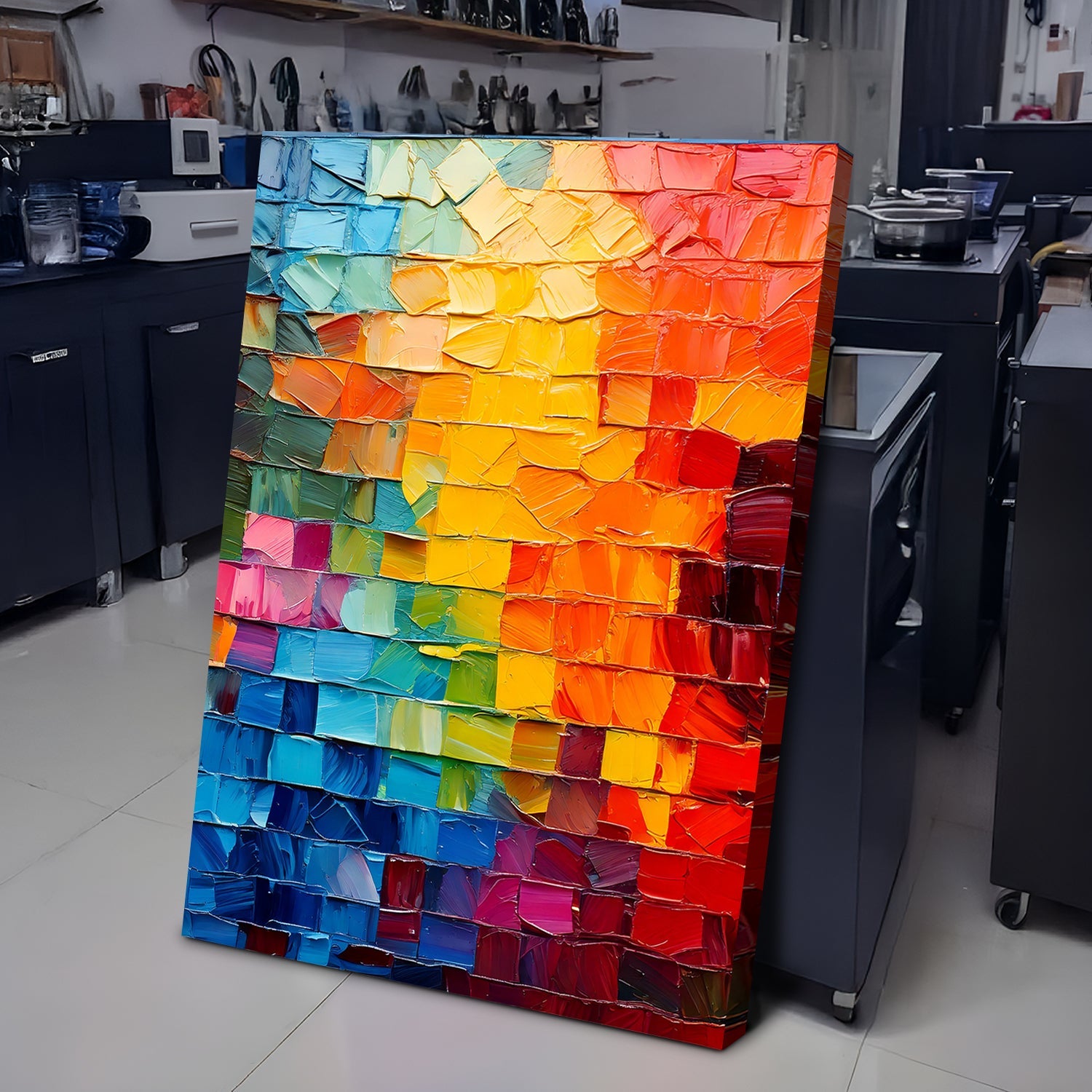 Spectrum Mosaic Impasto Wall Art