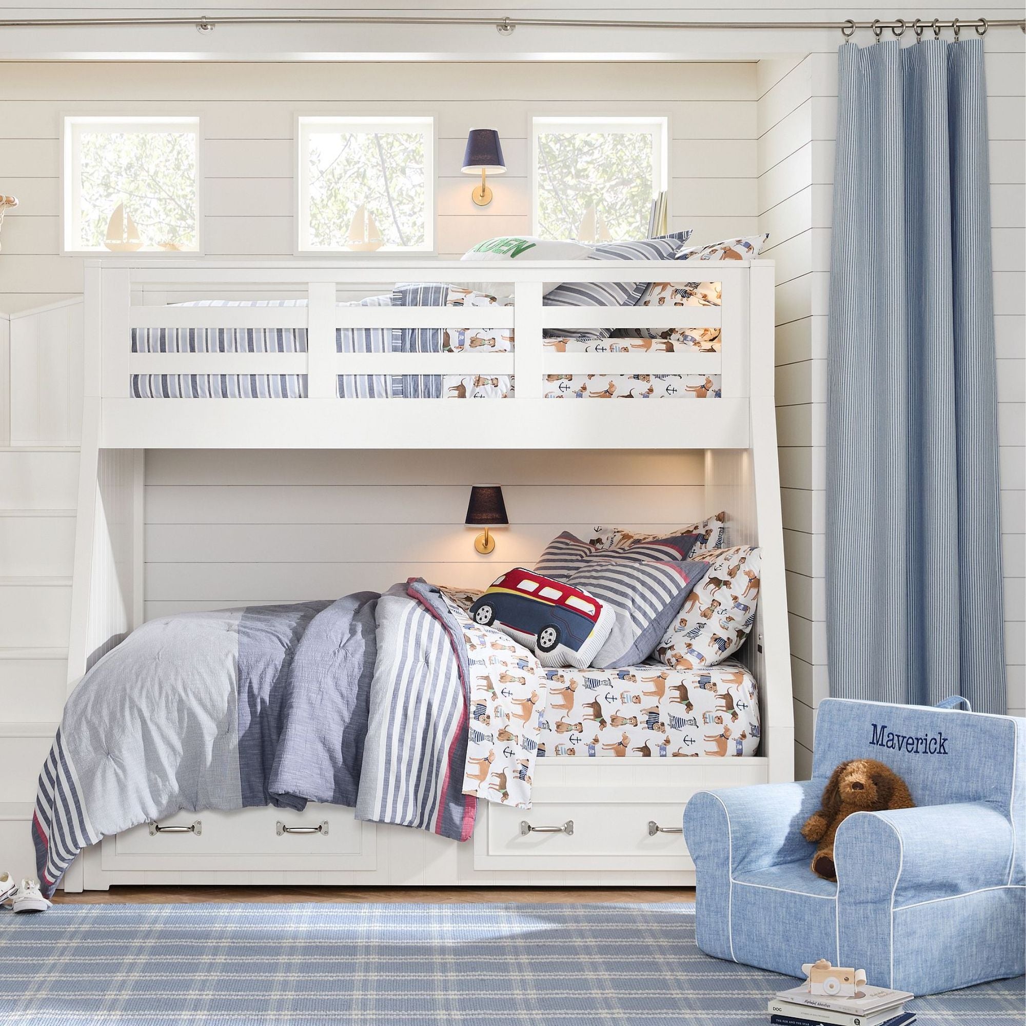 Oxford Stripe Linen Curtains | Standard & Made to Measure | Light Filtering or Blackout Liners-3