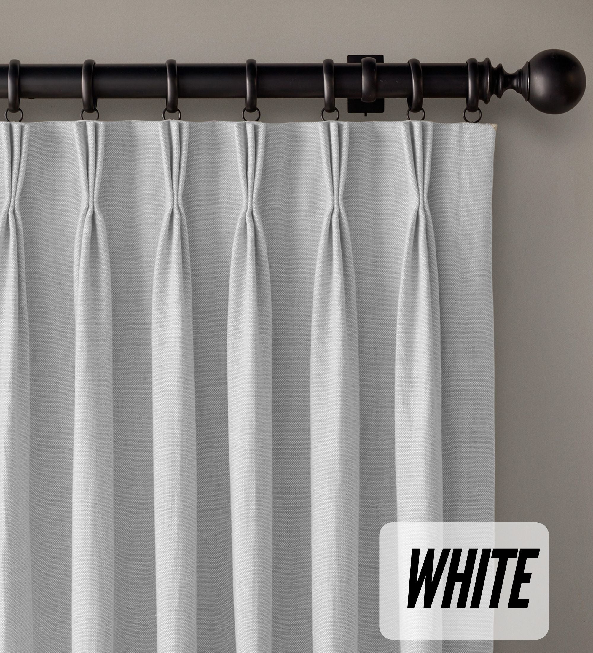 Organic Cotton Curtains | Triple Pinch Pleated | Standard & Made to Measure | Thermal Blackout-3