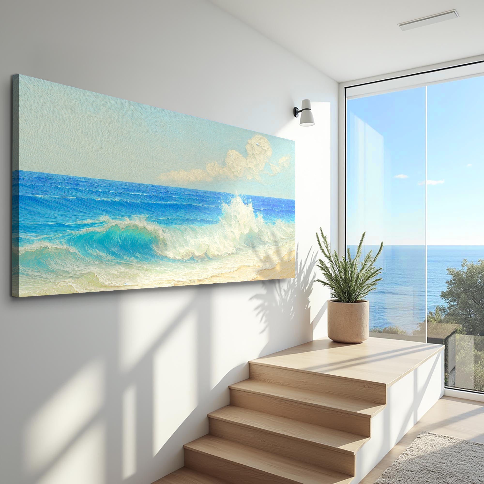 Serene Ocean Wave Coastal Wall Art XIII
