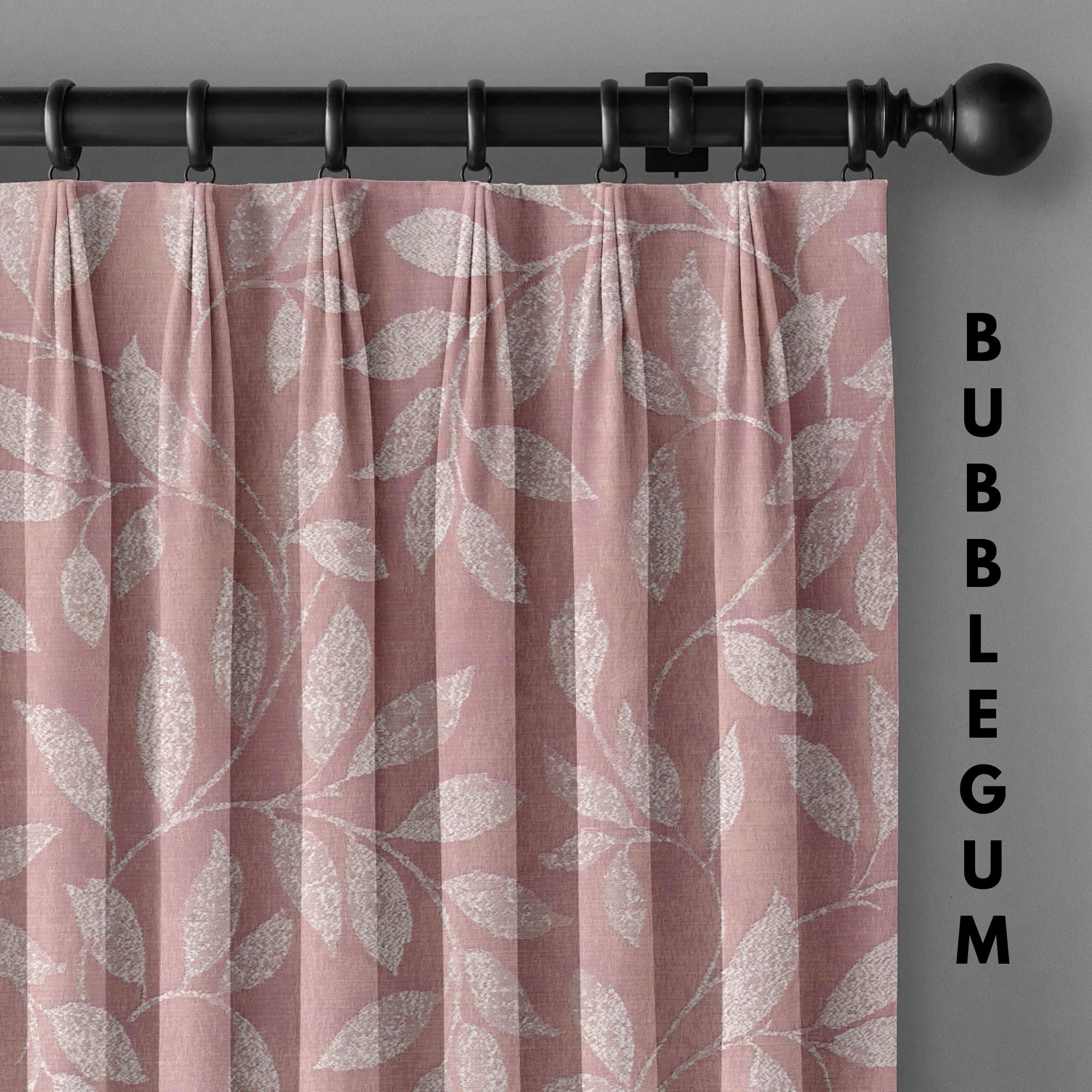 Bespoke Botanical Print Cotton Linen Curtains | Pinch Pleats & Euro Pleats | Standard & Custom Sizes-3