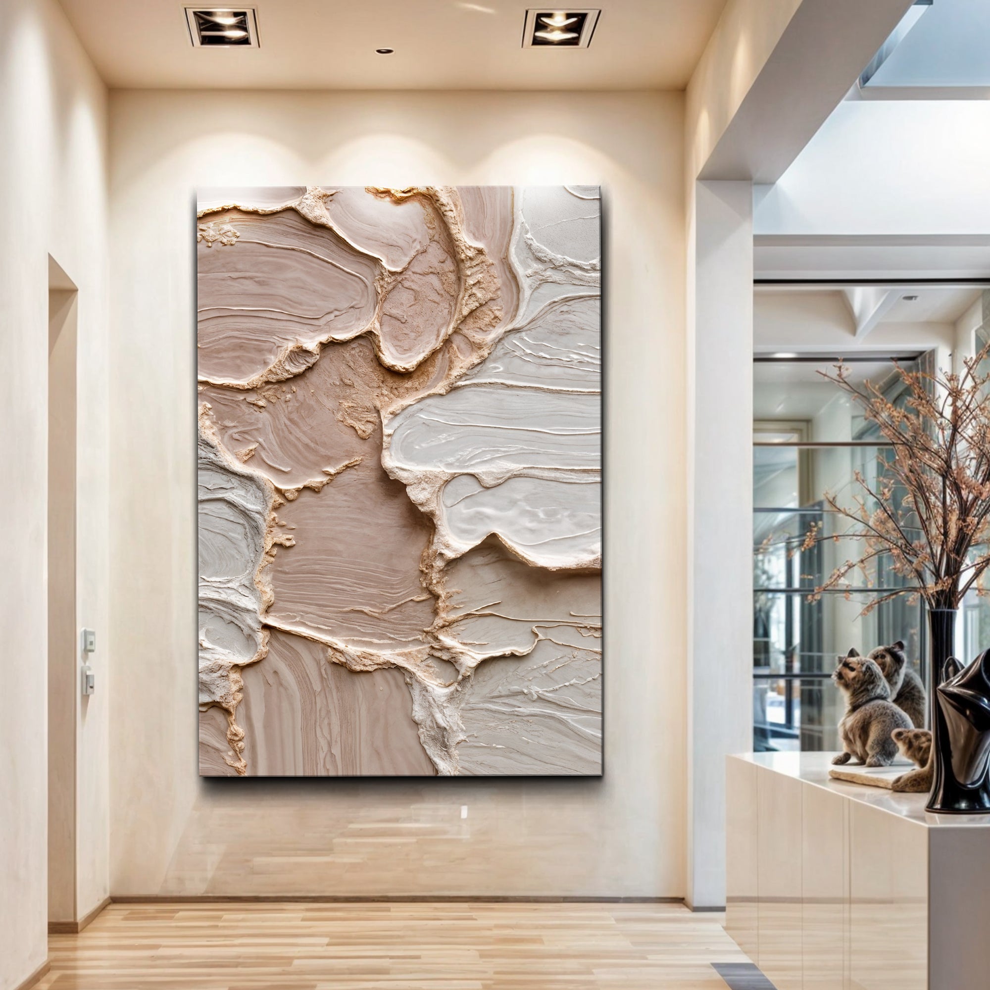 Ivory Minimalist Abstract Wall Art