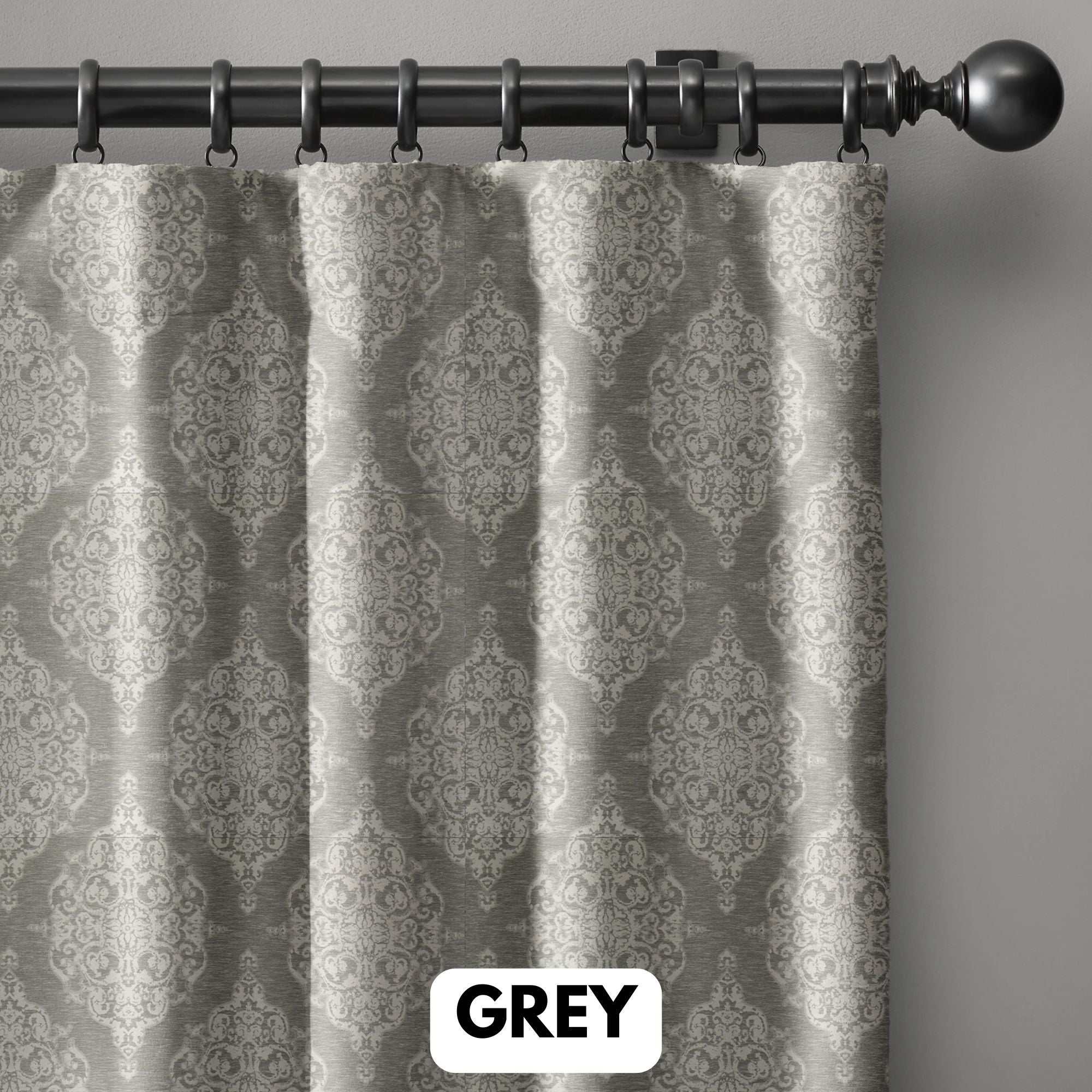 Luxury Damask Silk Jacquard Curtains | Blackout & Light Filtering Lined Drapes | Standard & Made to Measure-4