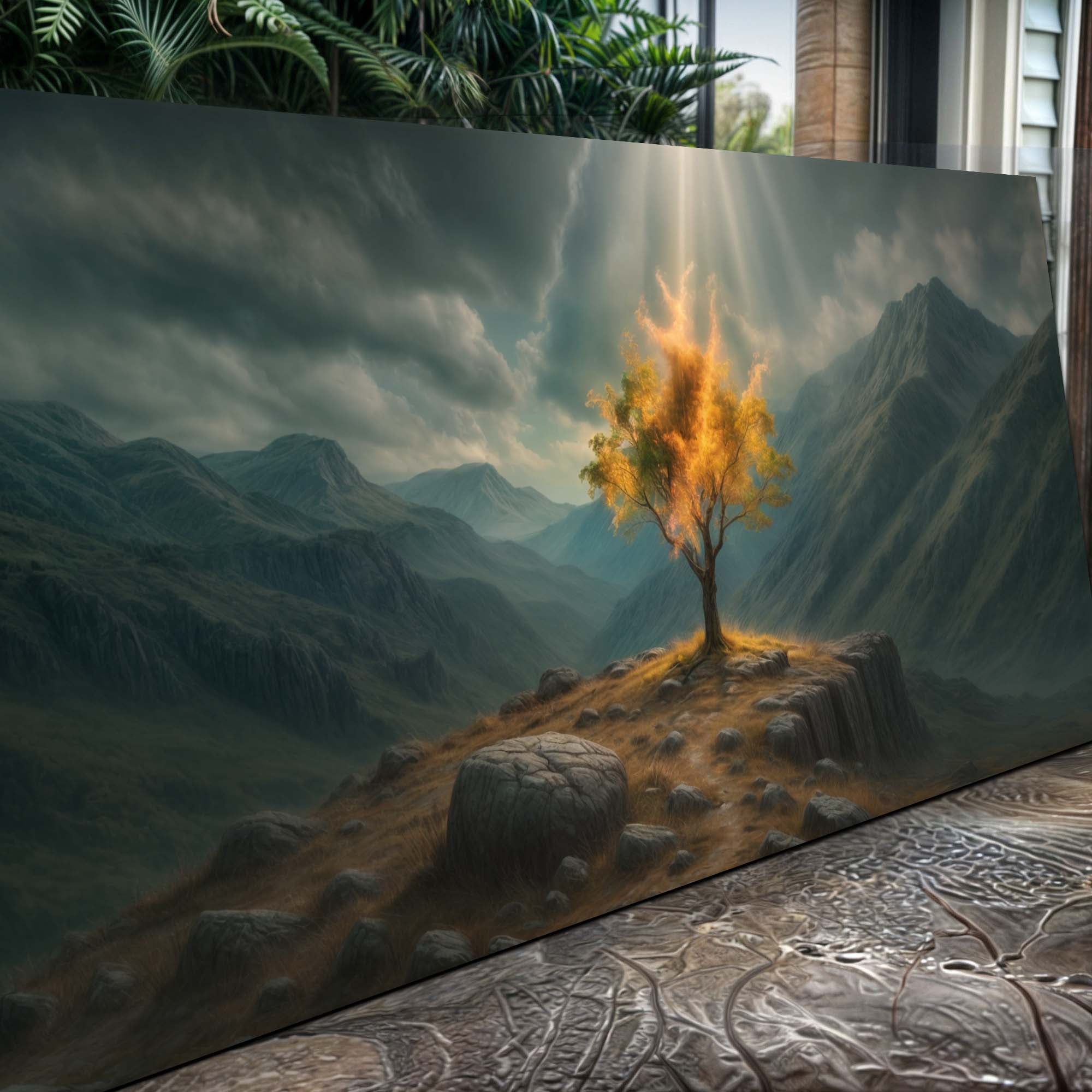 Burning Bush - Faith Wall Art VII