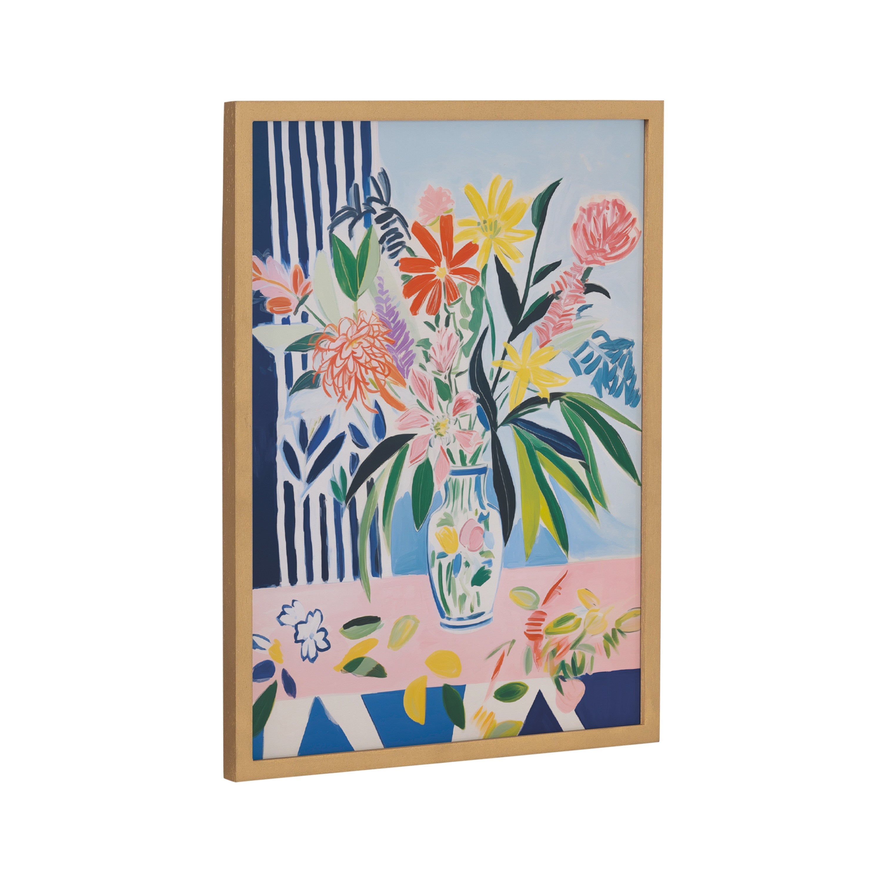 Gallery Cheerful Maximalist Flower Vase Print by The Creative Bunch Studio