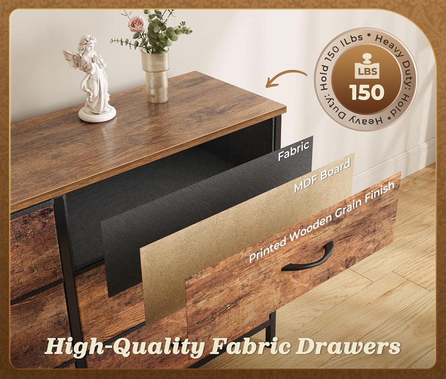Ultralong 78Inch Dresser With Fifteen Storage Drawers