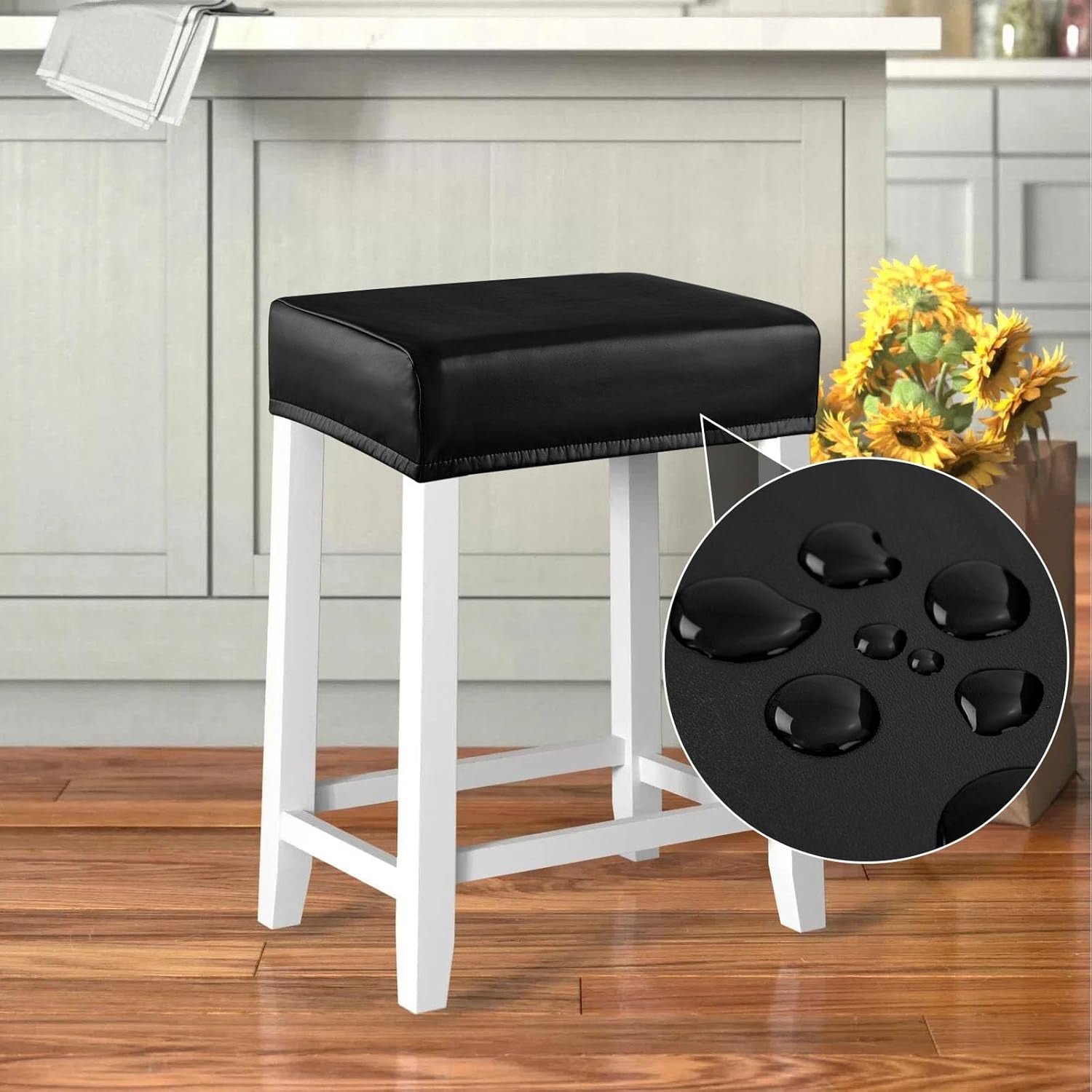 Rectangular Bar Stool Covers 4 Pack Stretch Waterproof