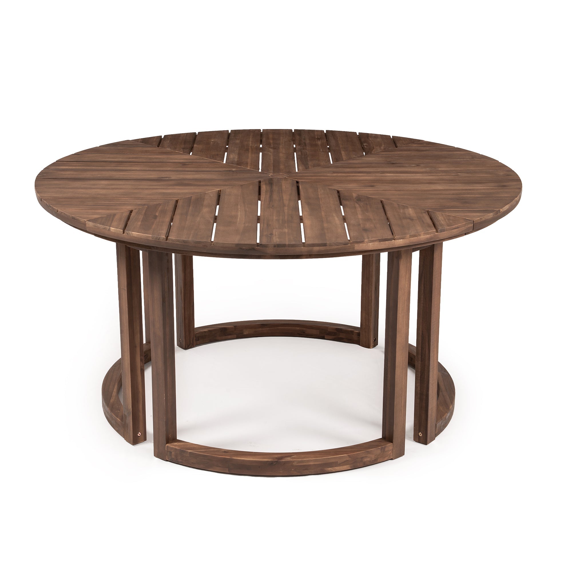 TREXM Patio Dining Table Set for 6 with Umbrella Hole