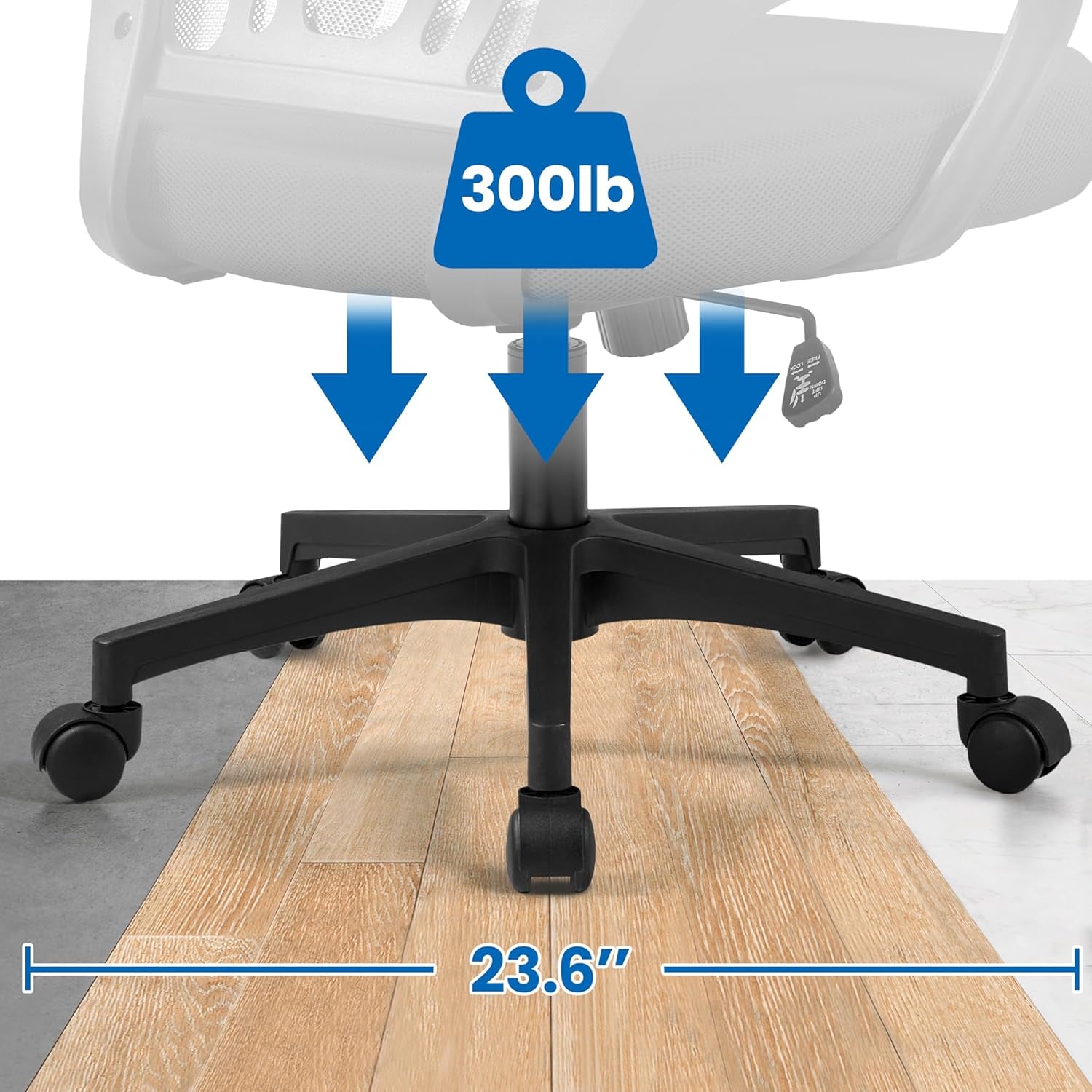 Ergonomic Mesh Office Chair With Lumbar Support Black