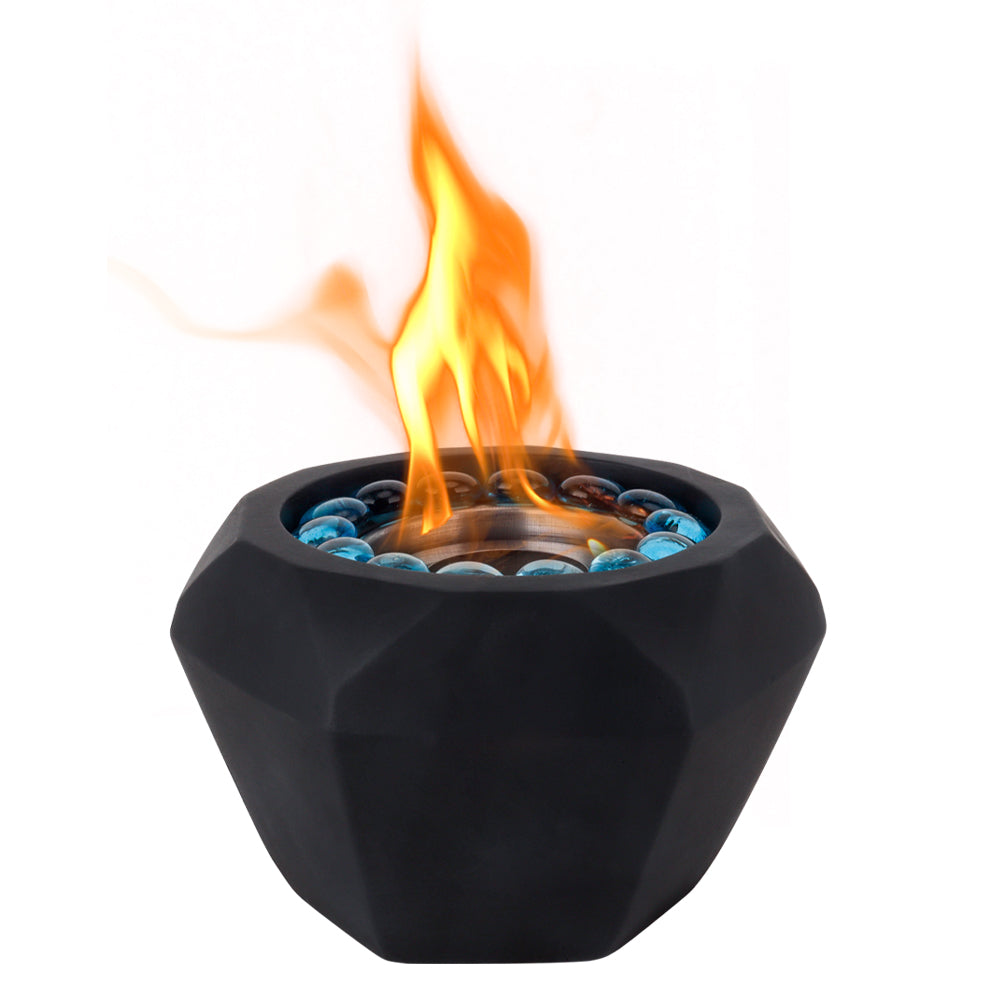 6"x4" JHY Portable Tabletop Fireplace Cement Tabletop Fire Pit-4