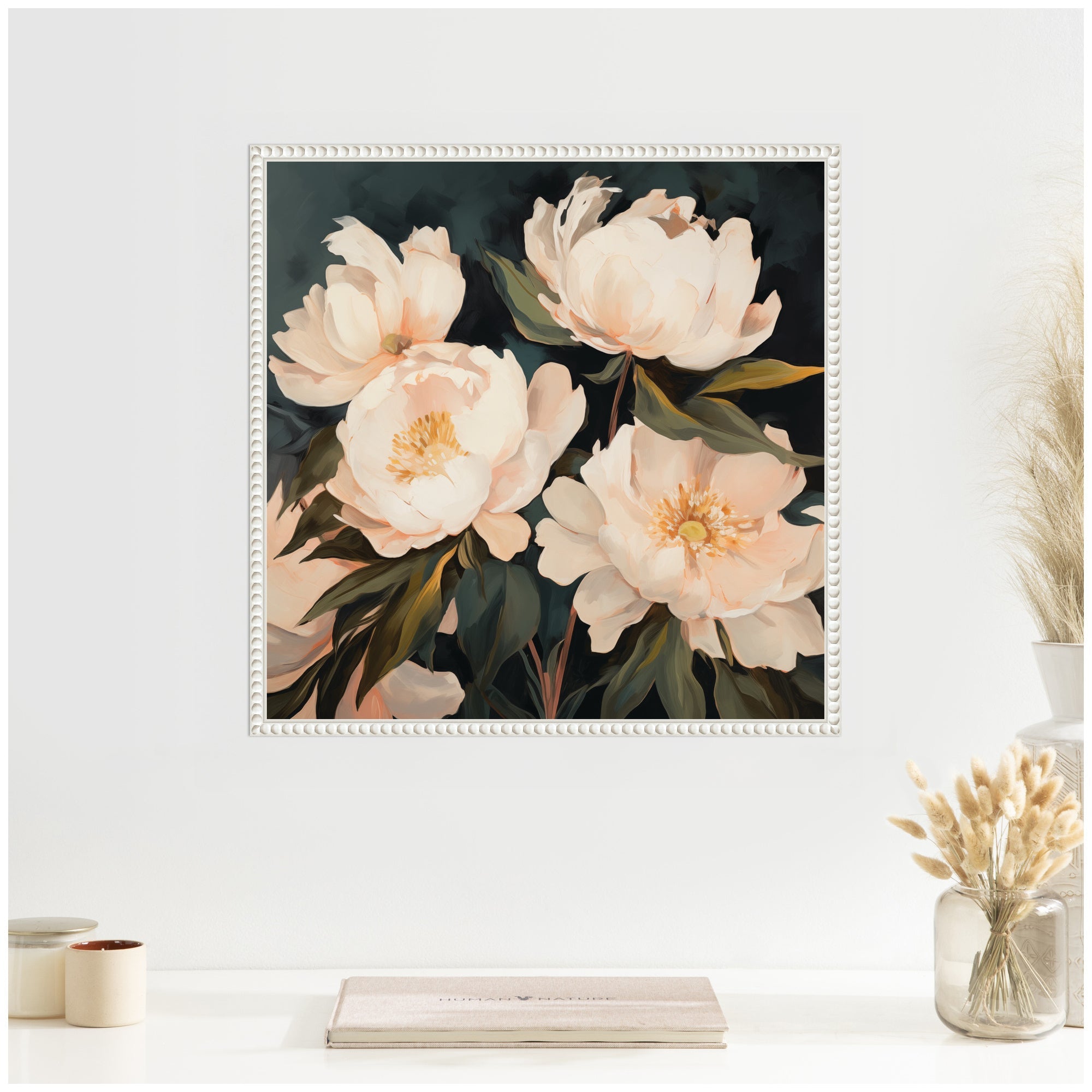 Sylvie Beautiful Painterly Floral Bouquets 2 Framed Canvas by The Creative Bunch Studio