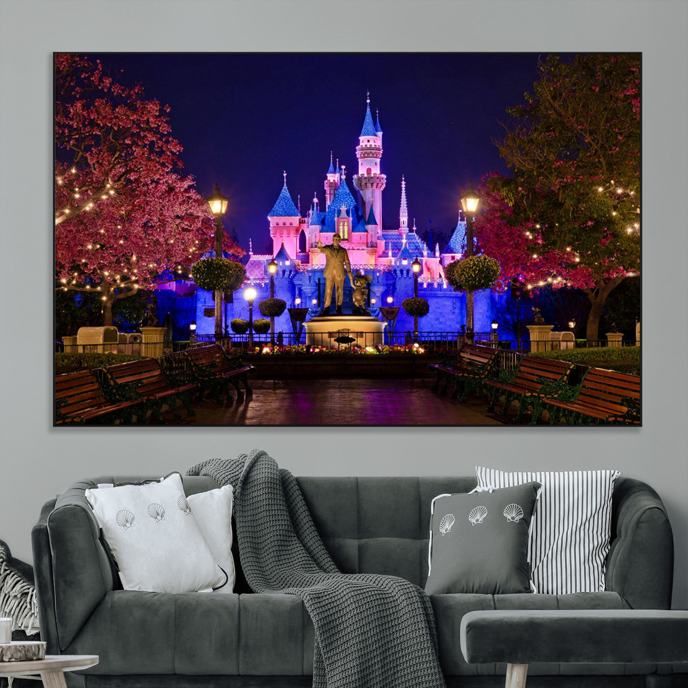 Castle Large Wall Art Disney Magic Kingdom Kids Room Decor -