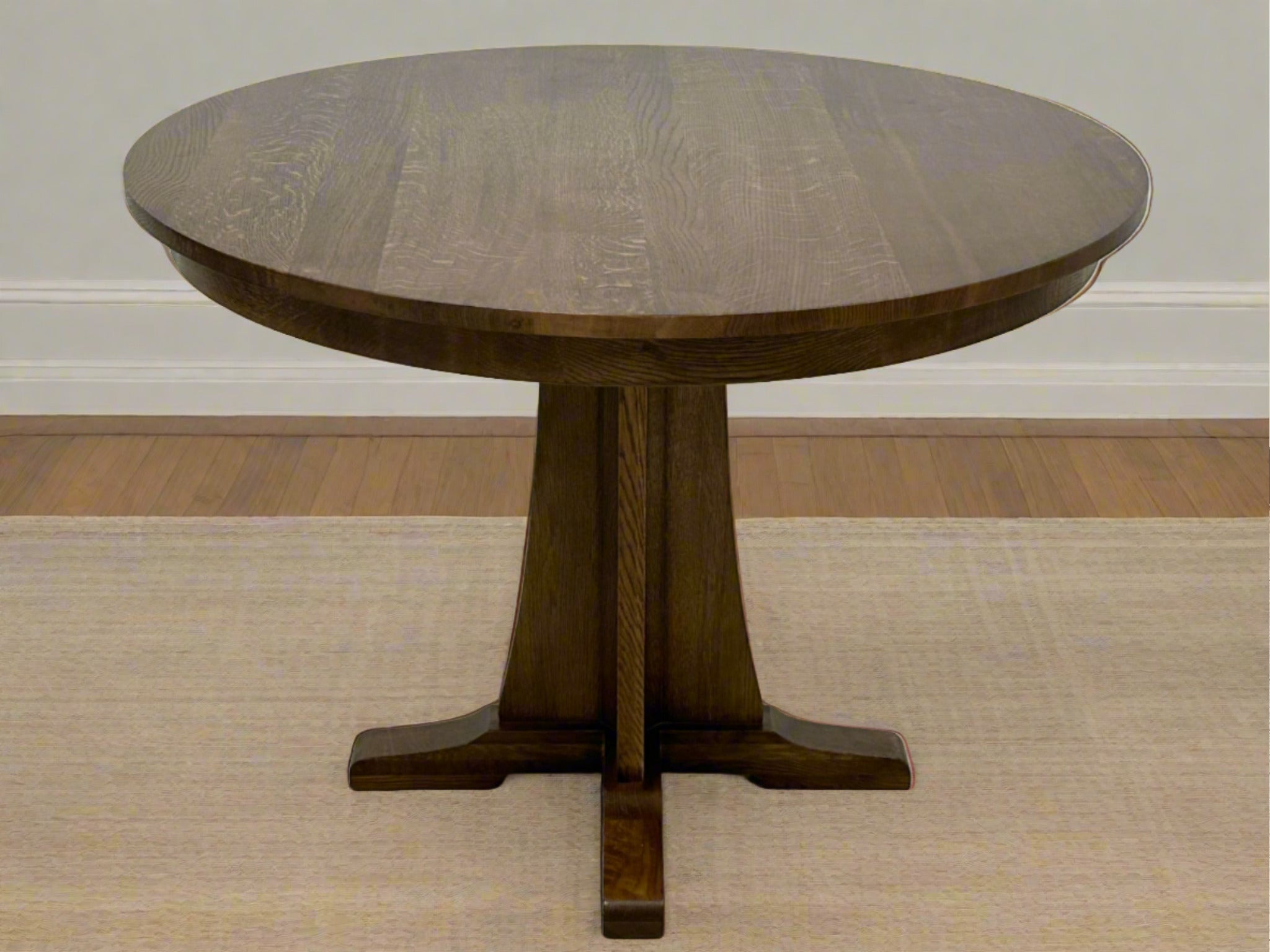 Mission Quarter Sawn Oak Round Dining Table, Kitchen Table - 40"