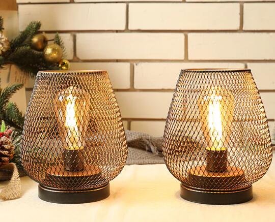 6.7" Tall Battery Powered Lamp Set of 2 Outdoor Table Lamp-0