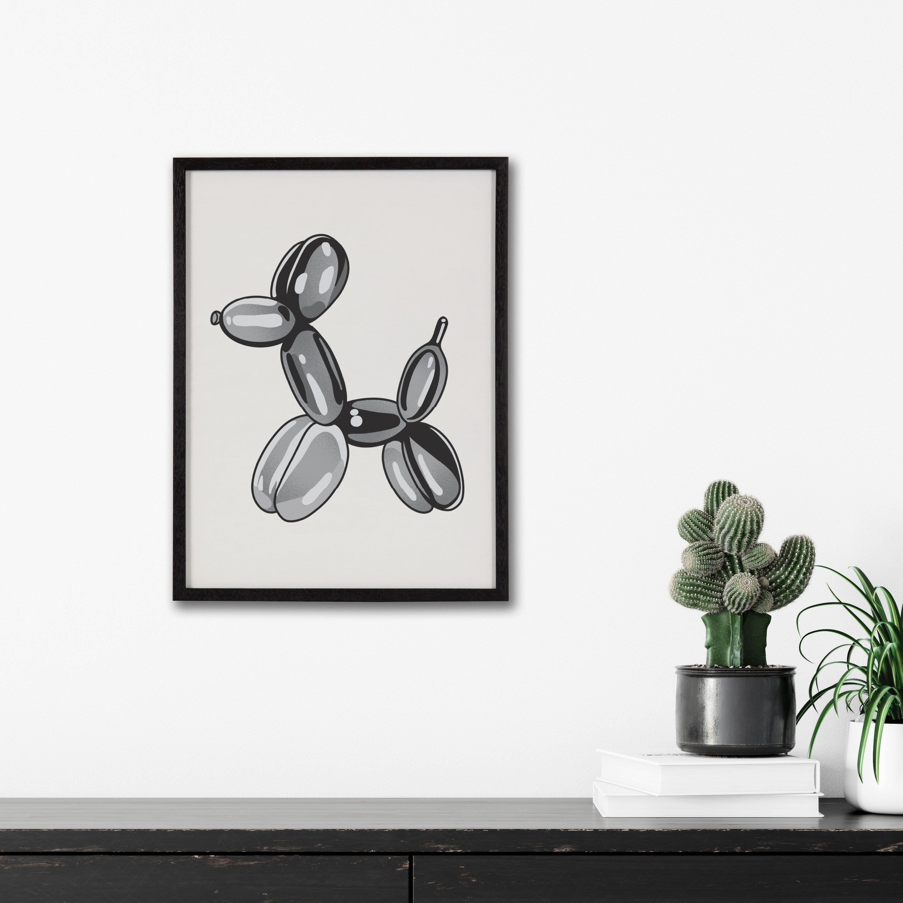 Gallery Black Bubble Balloon Dog Animal Print by The Creative Bunch Studio