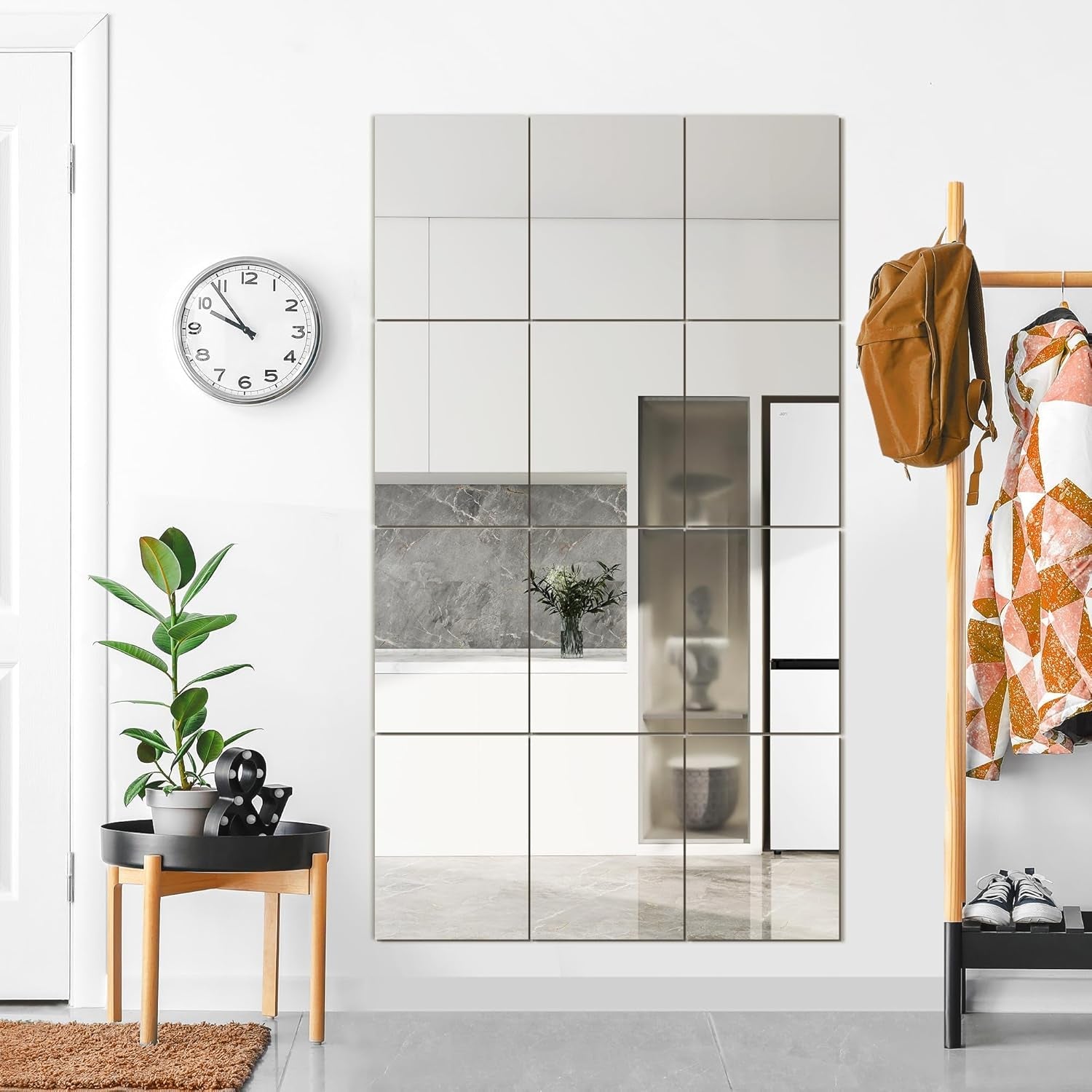 Wall Mirror Tiles 16 By 12 Inches 12 Pack Full Length Mirrors