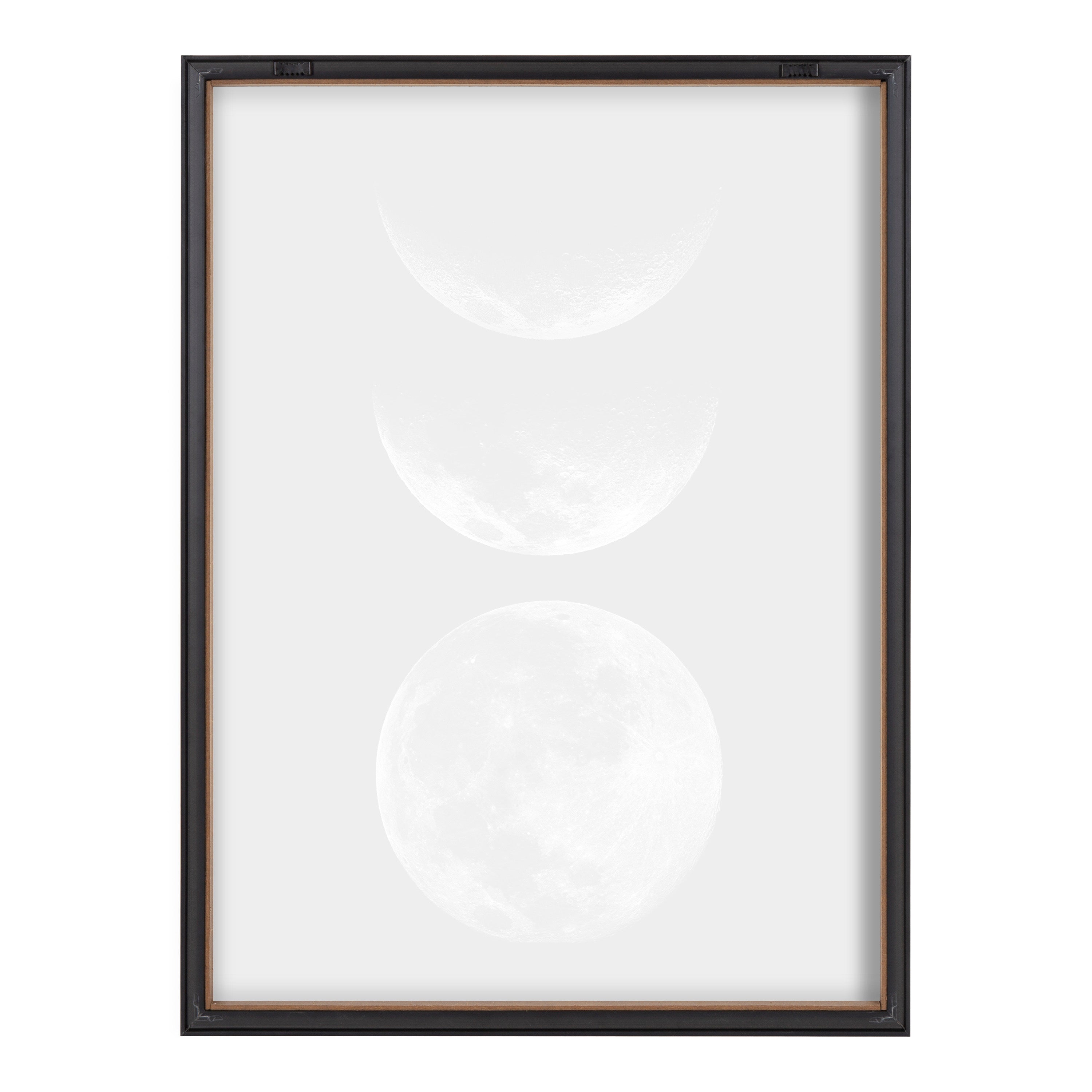 Blake Mod Moon It's Just a Phase Framed Printed Glass by The Creative Bunch Studio