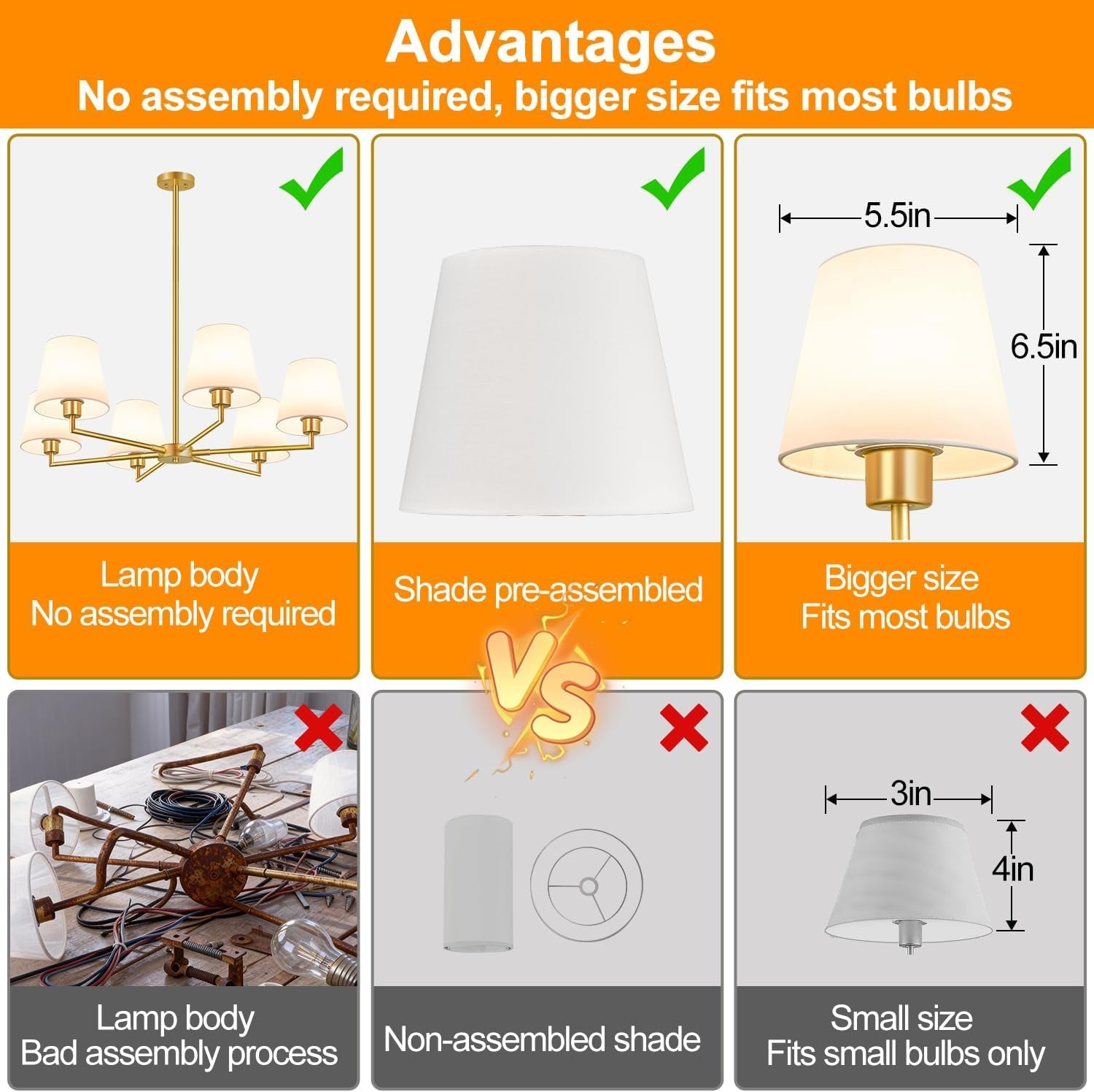 36 Inch Brushed Gold Chandelier Dining Room Light Fixture-4