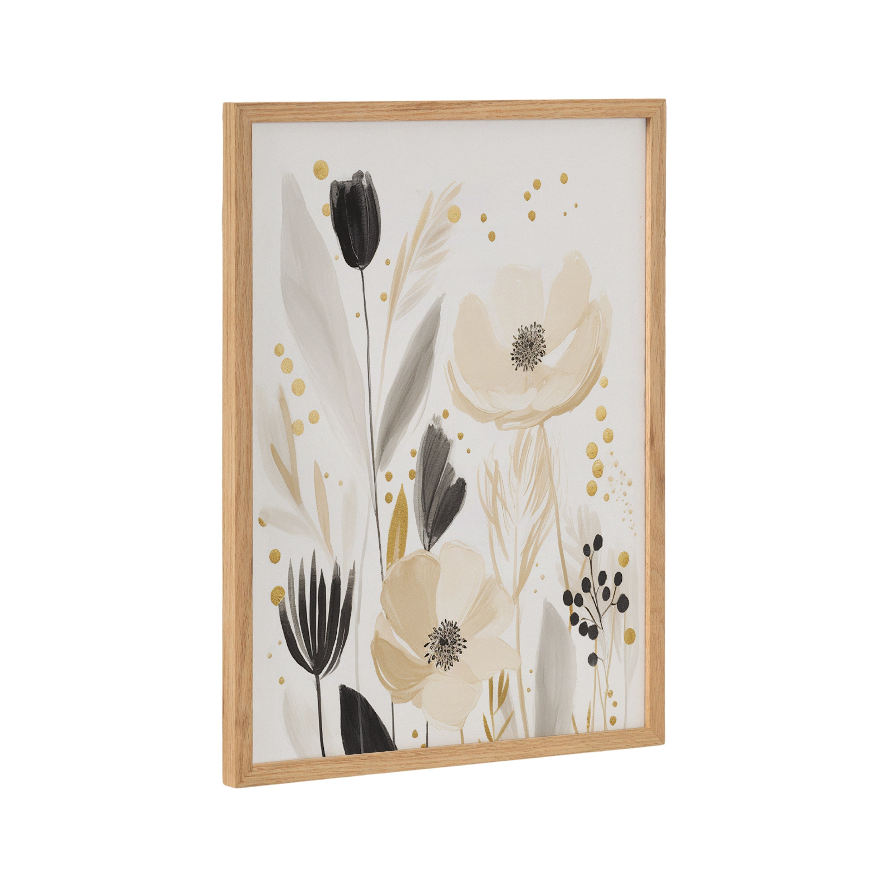 Gallery Modern Muted Cottage Floral Abstract Print by The Creative Bunch Studio
