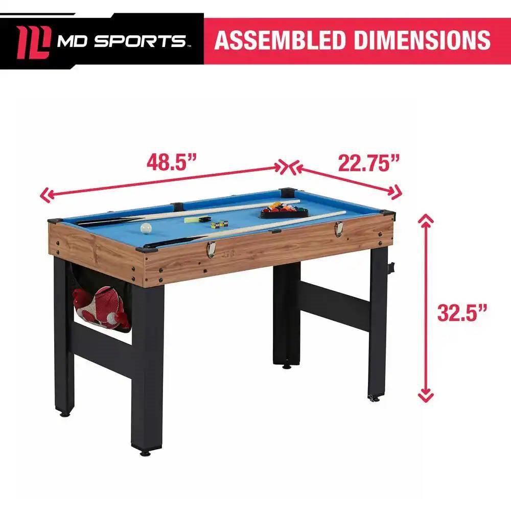 5-in-1 Game Table - Foosball Pool Basketball Ping Pong and Slide Hockey - PRHOMZ