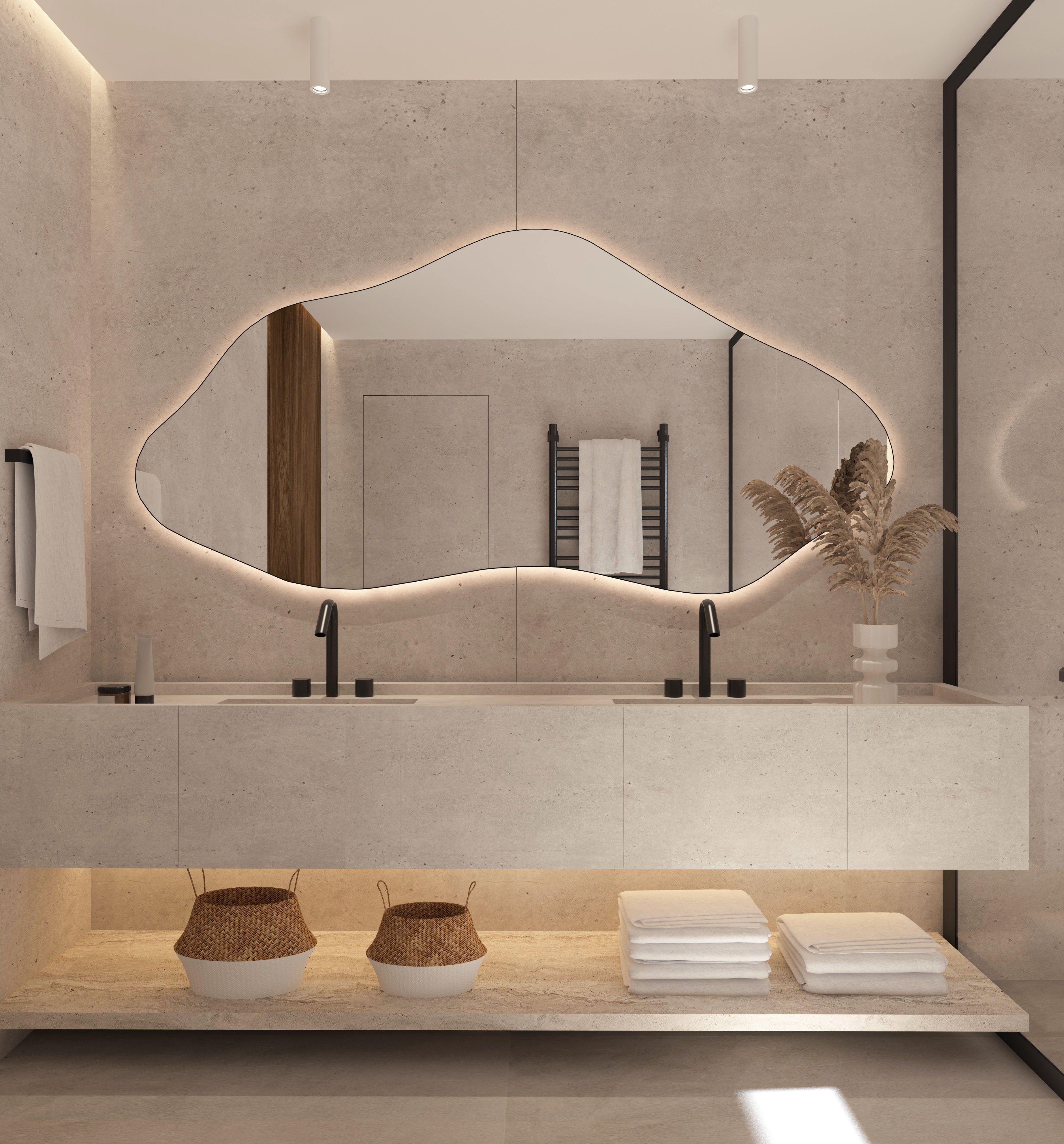Bilbao Bathroom Mirror - Asymmetrical Irregular Wall Mirror