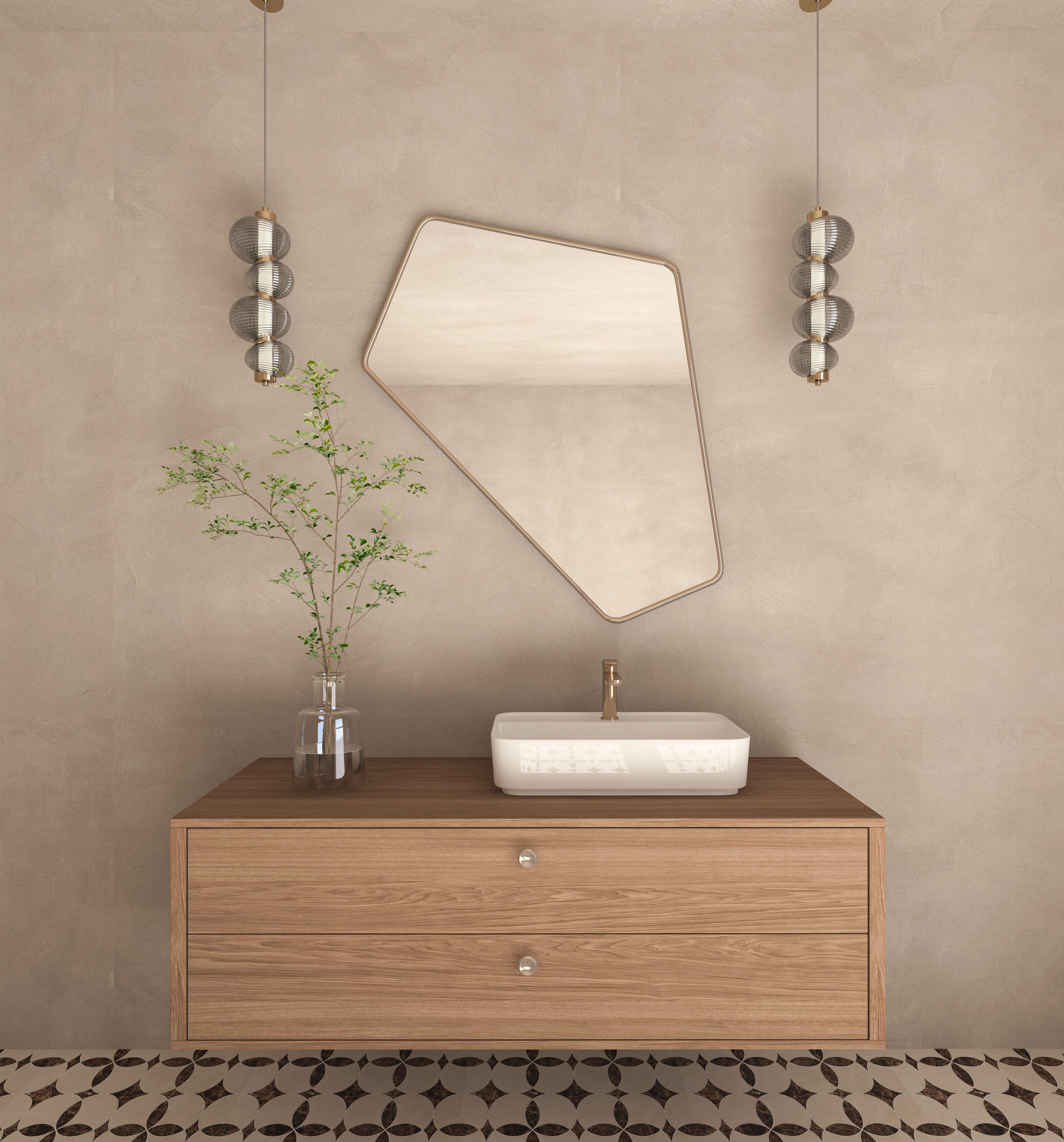 Irregular Angled Mirror