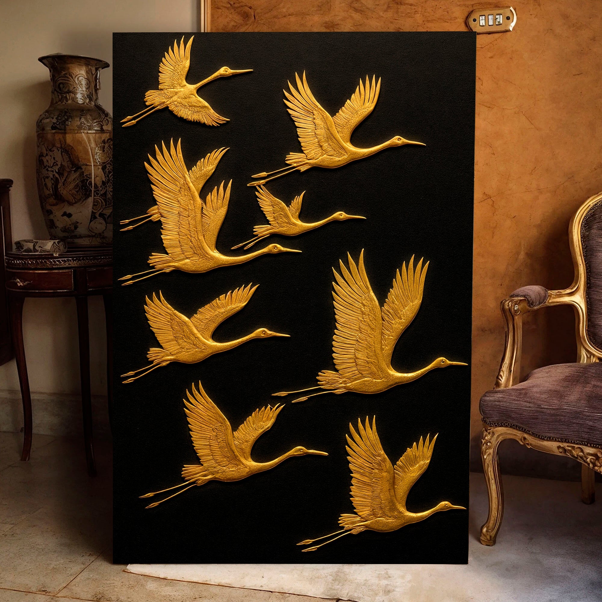 Abstract Sandhill Cranes Wall Art