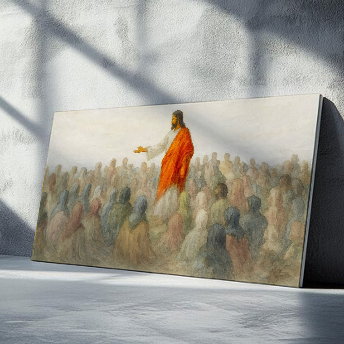 Jesus Speaking To Crowd Faith Wall Art III