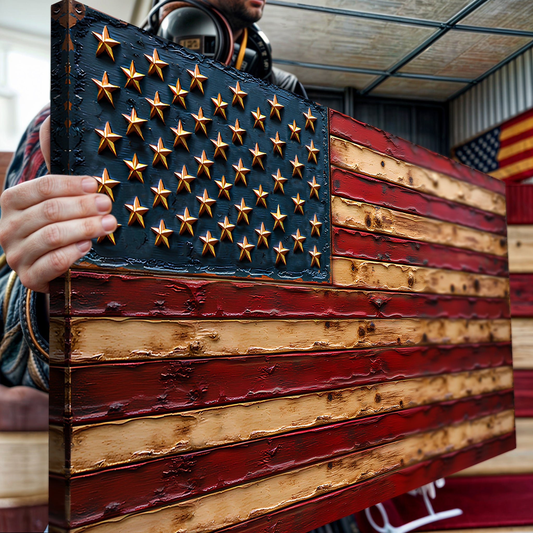Old Glory American Flag Wall Art