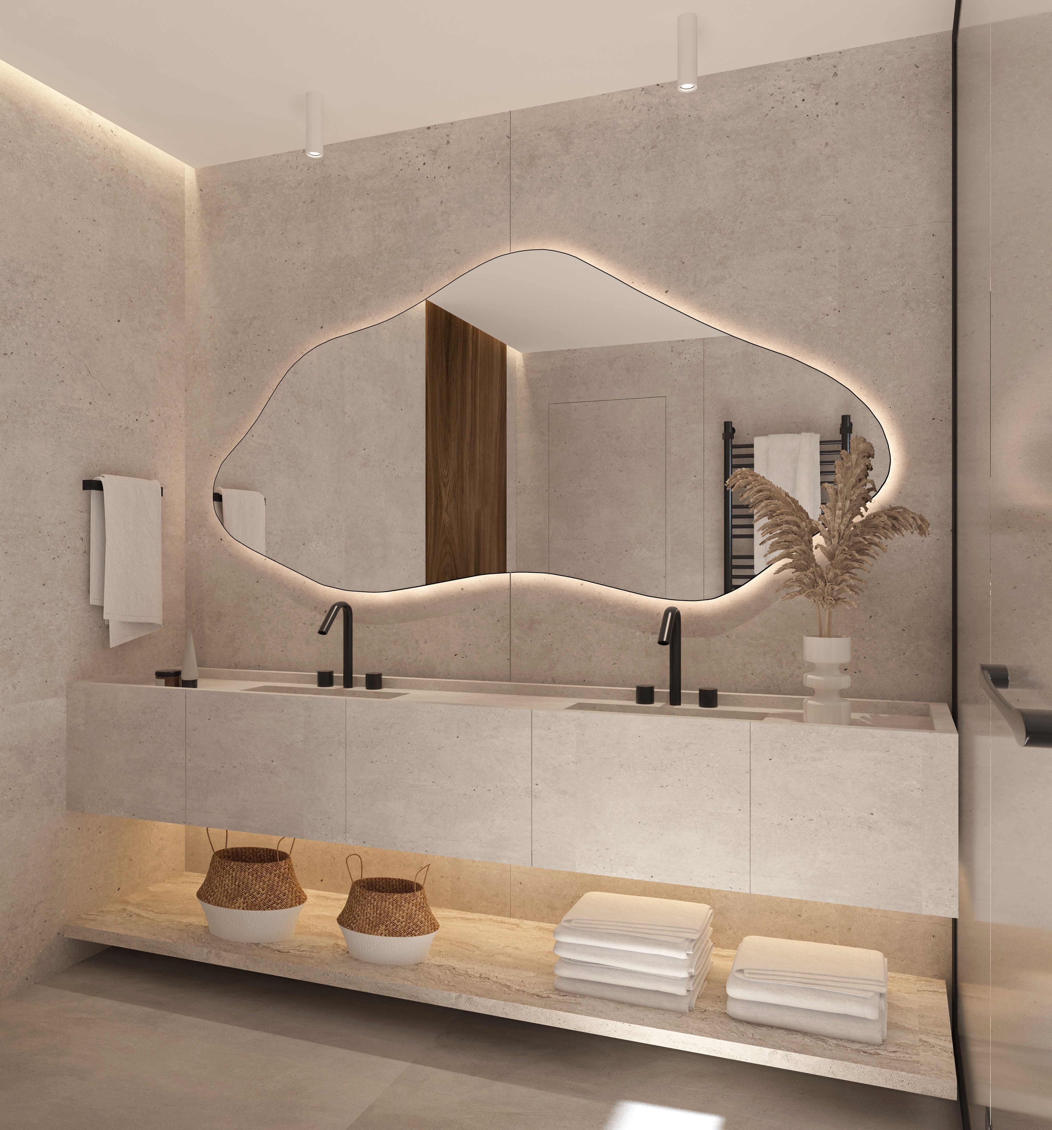 Bilbao Bathroom Mirror - Asymmetrical Irregular Wall Mirror