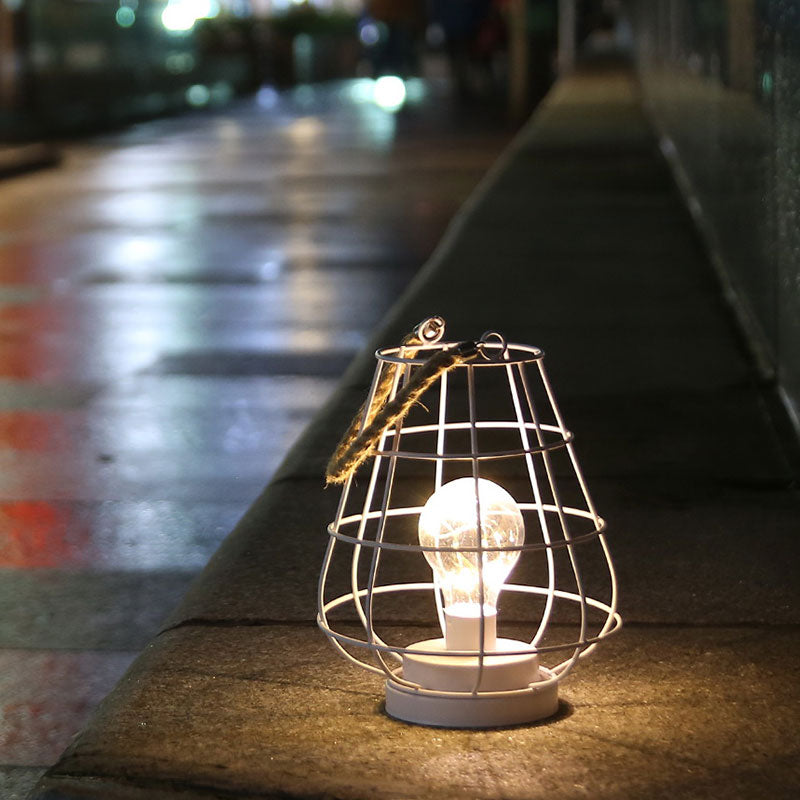 8.5" Tall Cordless Accent Light with Edsion Style Bulb (White)-3