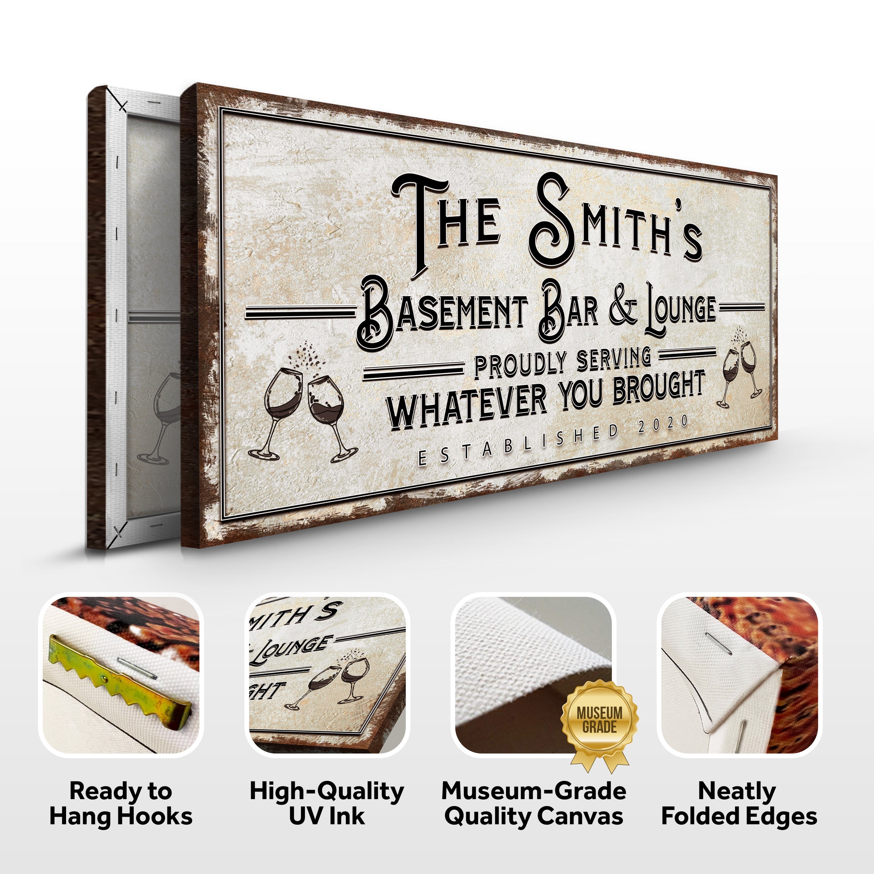 Basement Bar And Lounge Sign X