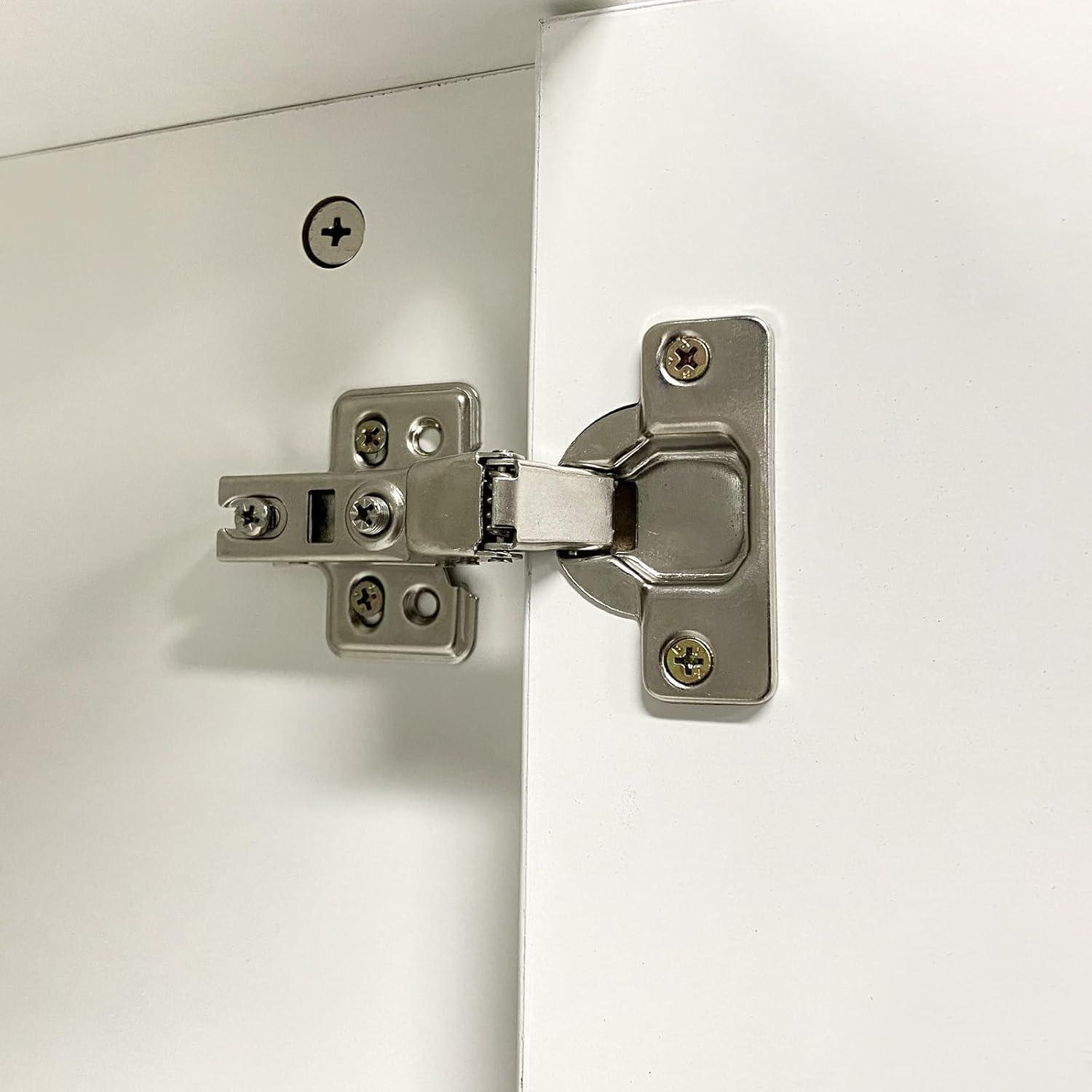 White Wooden Armoire Wardrobe – Tall 2-Door Closet with Mirror, Drawers, Hanging Rods & Shelves - PRHOMZ