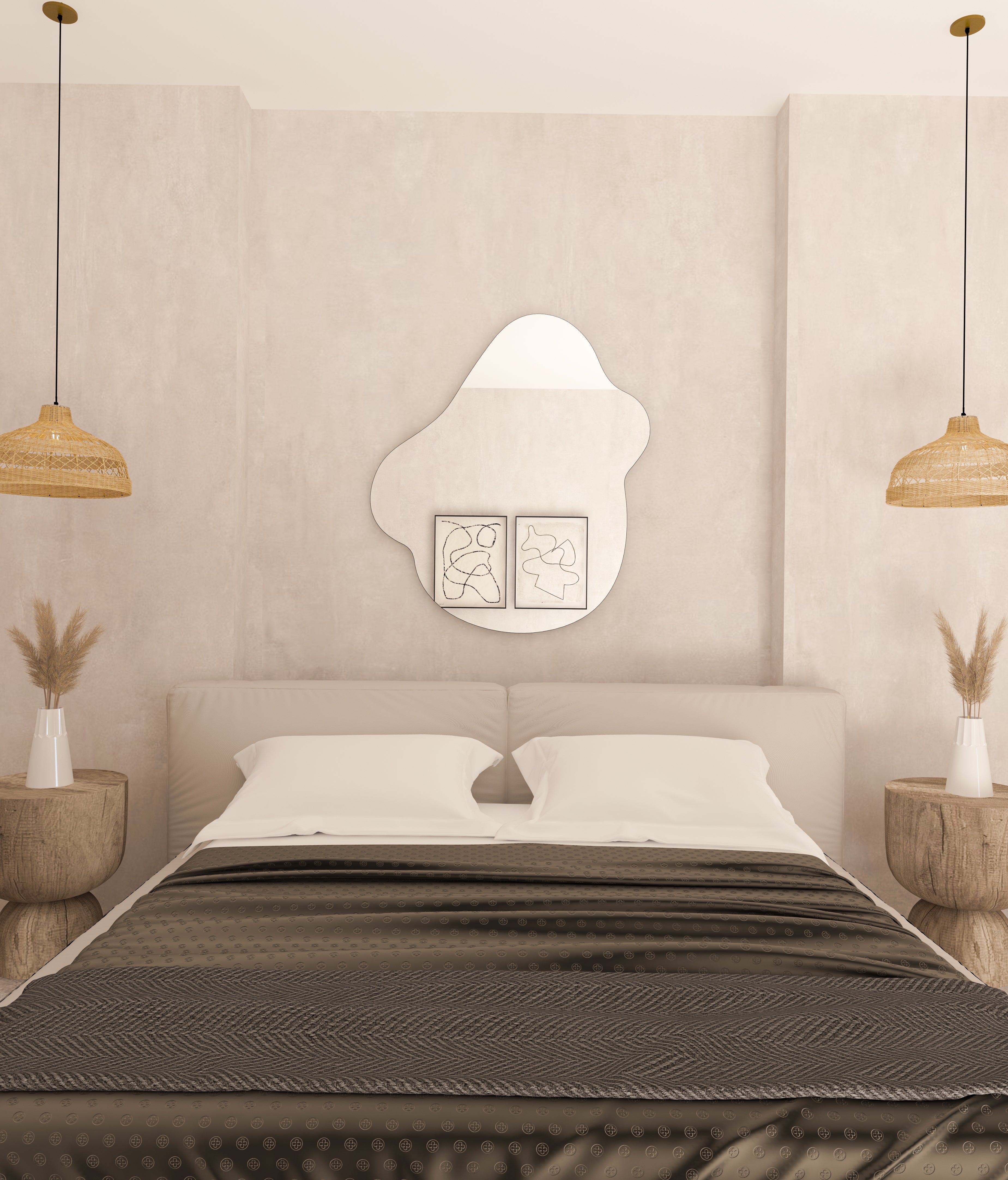 Irregular Wall Mirror Asymmetrical Interior Design Mirror