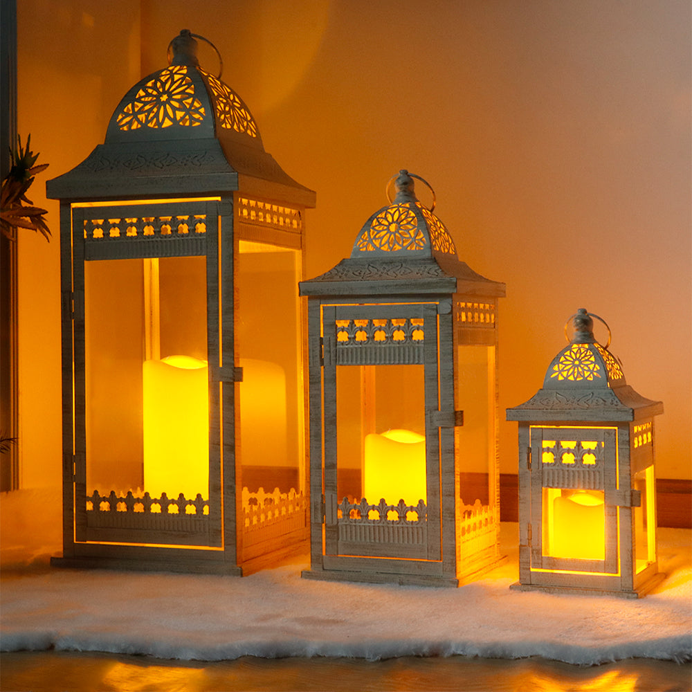 20"&14.5"&9.5" High Vintage Style Hanging Lantern-1