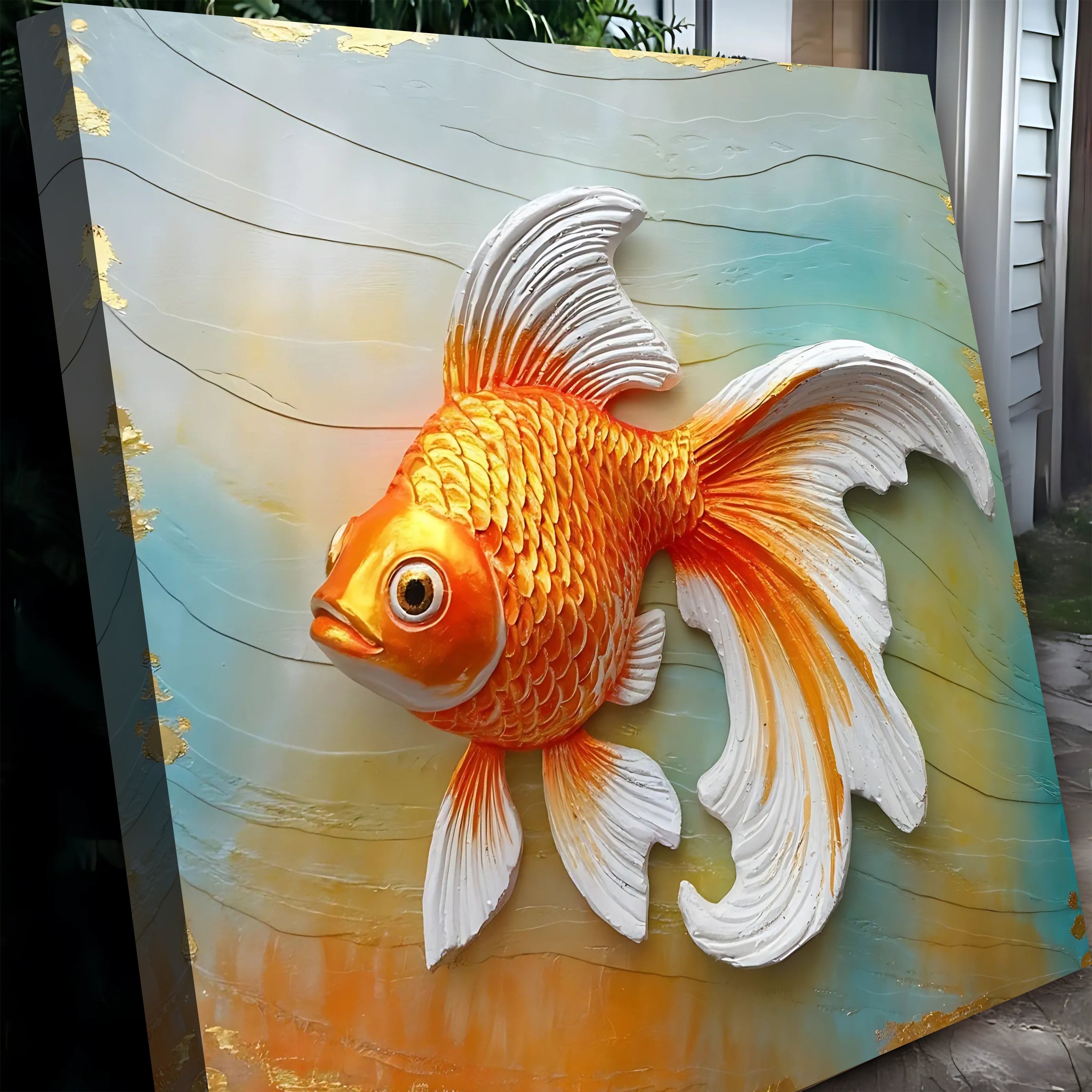 3D Goldfish Wall Art