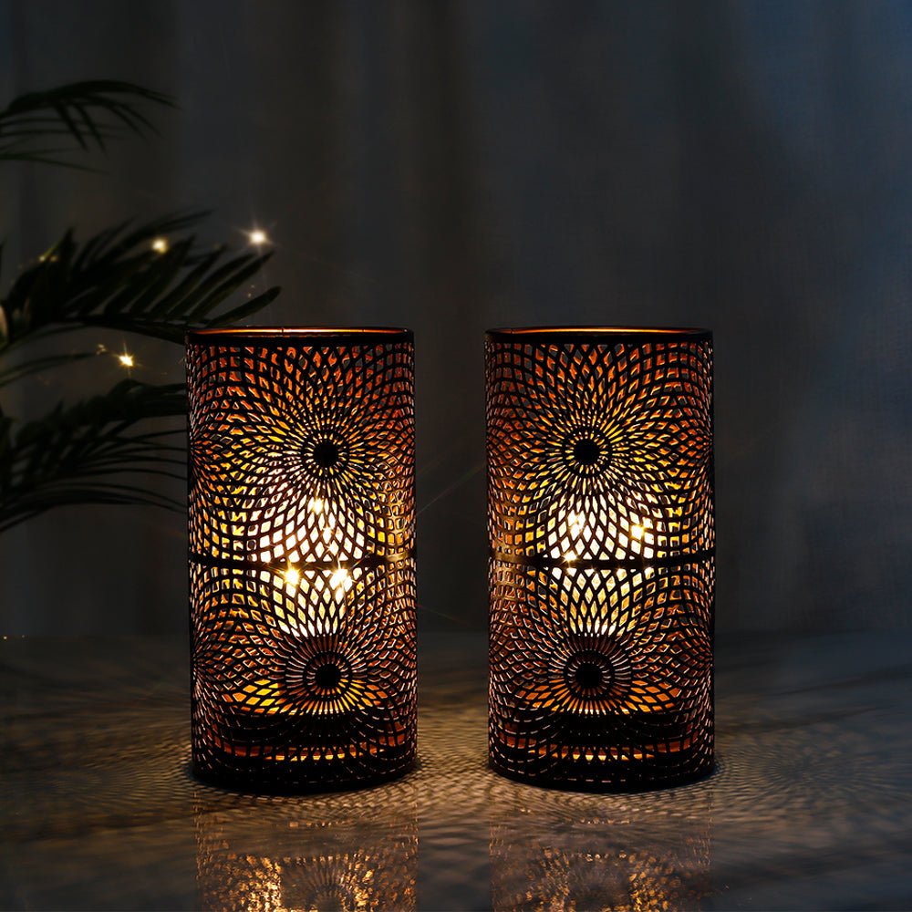 JHY DESIGN Two-Piece White Metal Battery-Powered Unit-1