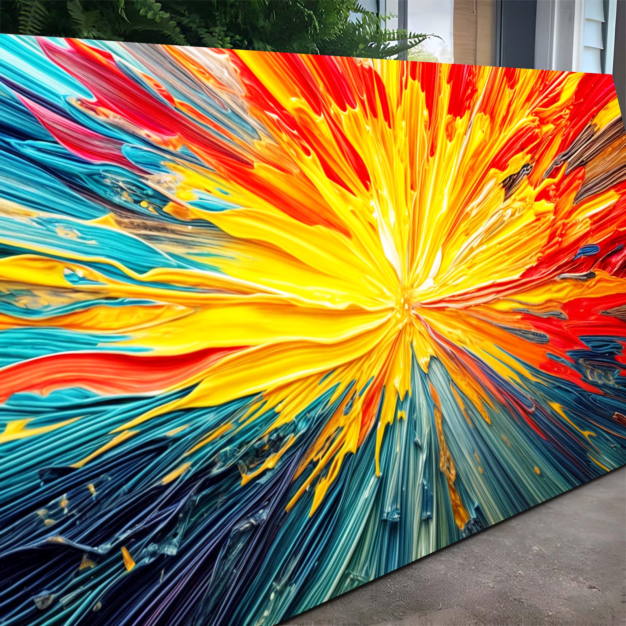 Solar Flare Impasto Wall Art