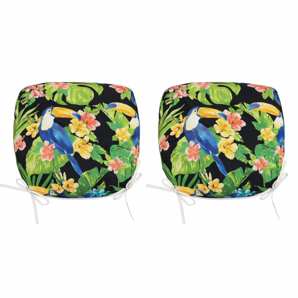 Outdoor Patio Chair Cushions, Water-Repellent U-Shape Thick Foam Seat Cushions with Ties