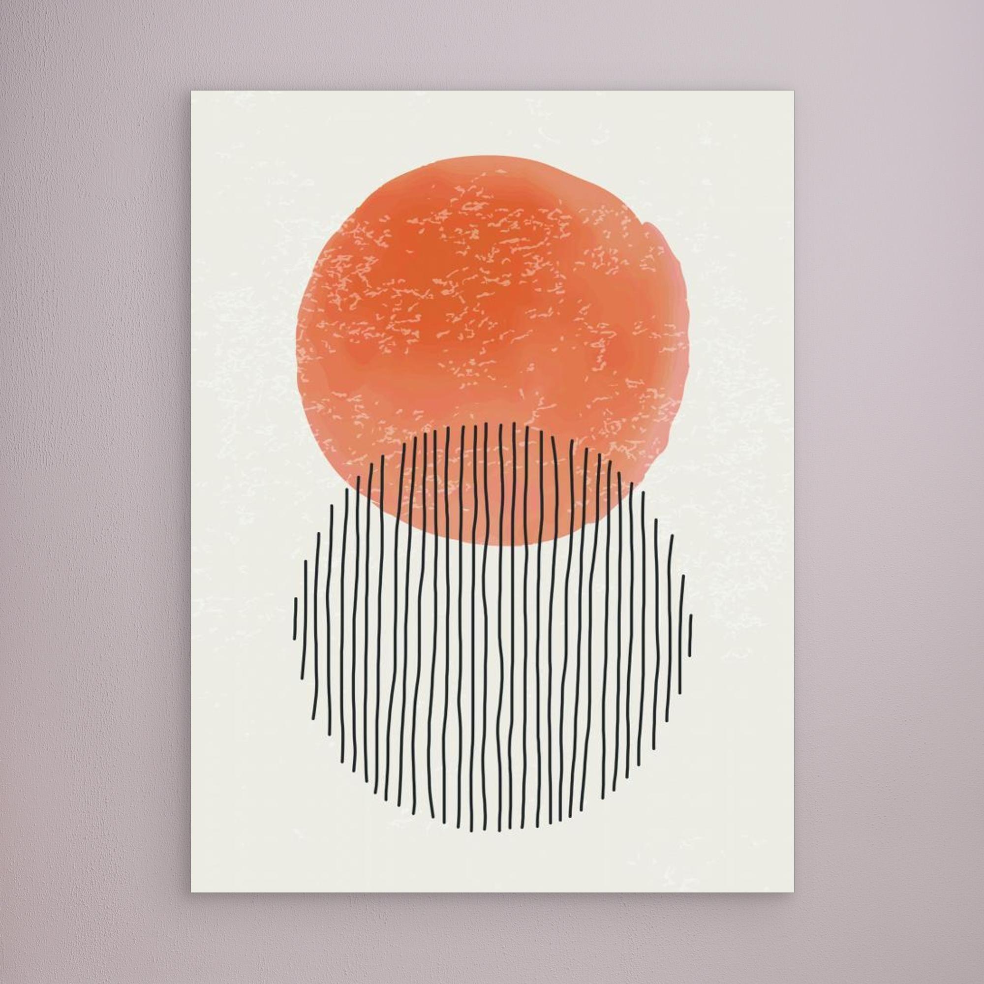 Orange Watercolor Shapes Series #3 by Jay Stanley