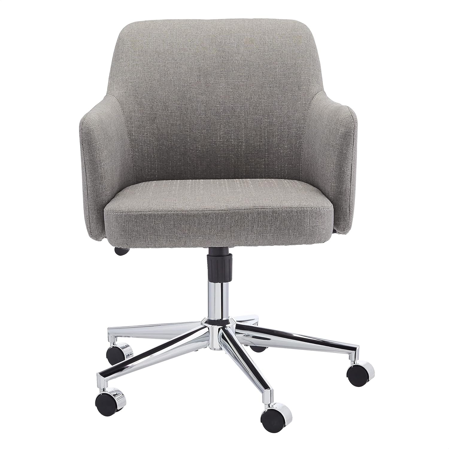 Light Gray Office Chair With 360 Swivel For Modern Home Office