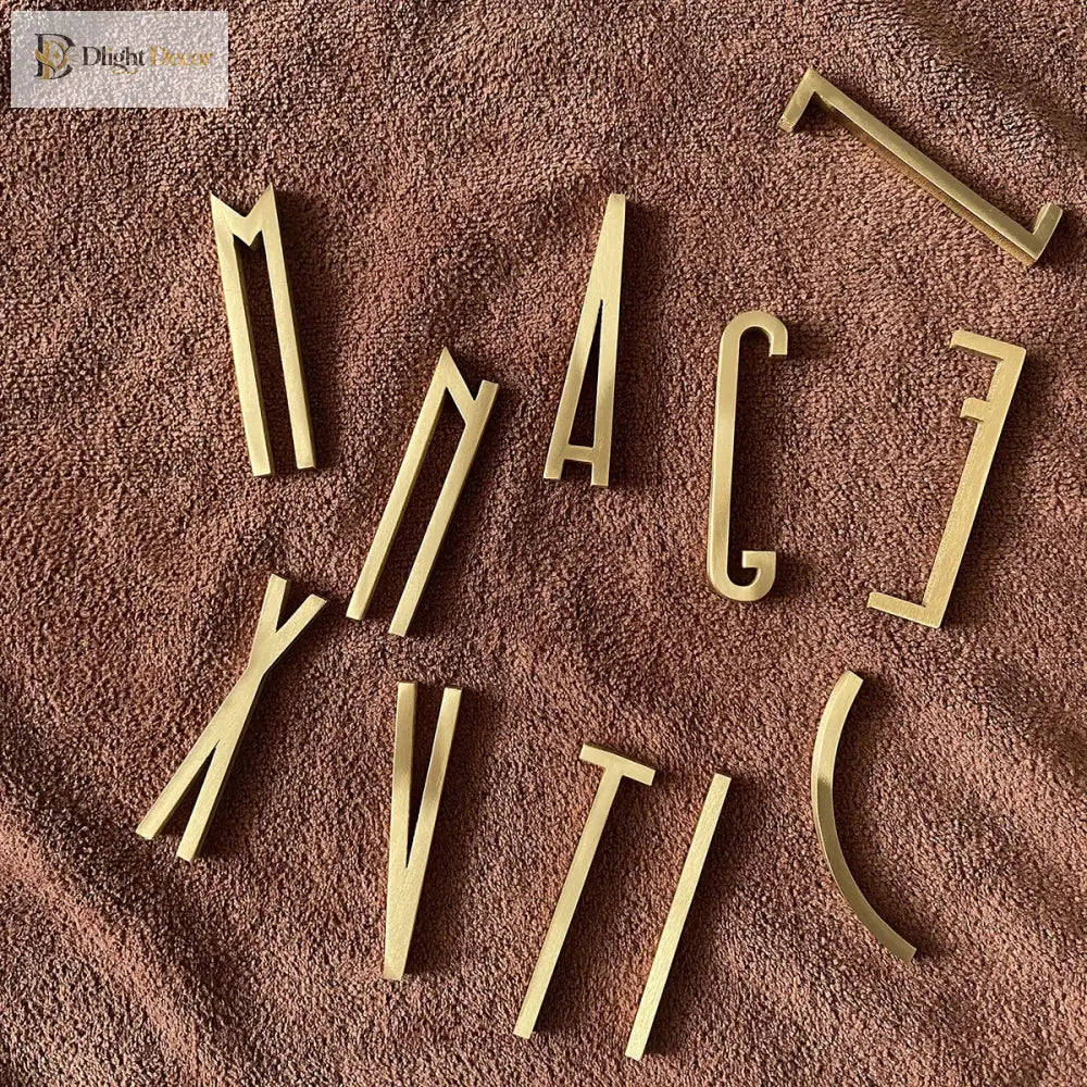 5mm Brass Letters – DIY Wall Decorative Name Signs for Business, Shops, and Doors