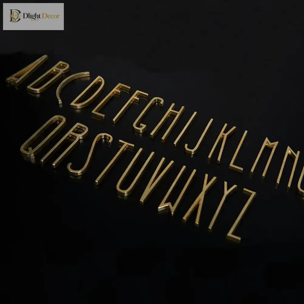 5mm Brass Letters – DIY Wall Decorative Name Signs for Business, Shops, and Doors