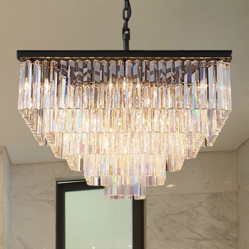 Ariel Cascading Crystal Elegance: Modern Chandelier (5 Tiers or More)